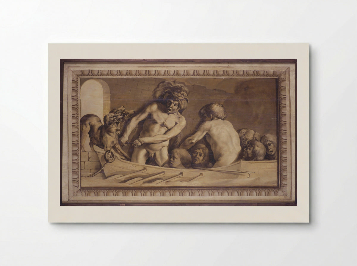 Hercules Bringing Cerberus from the Underworld - Jacob van Campen - Poster
