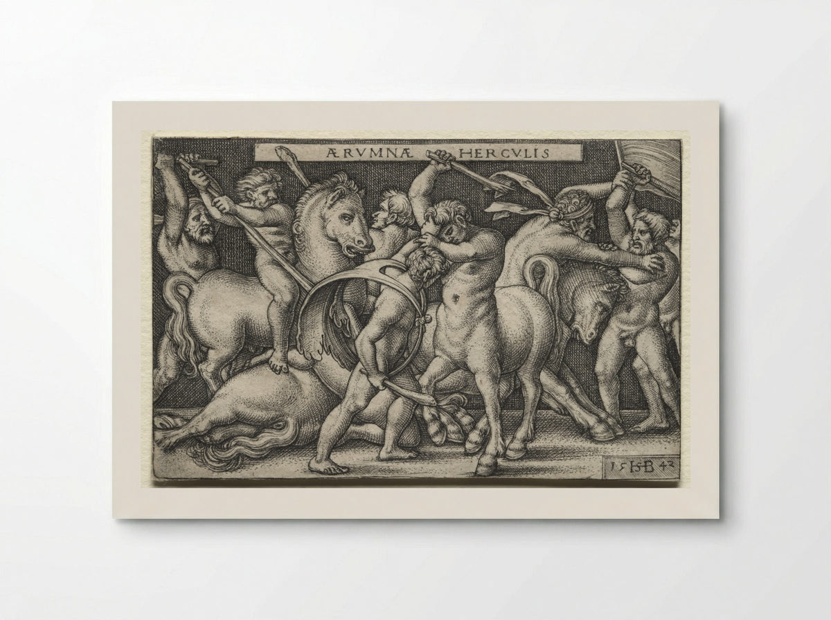 Hercules Defeats the Centaurs - Sebald Beham - Poster