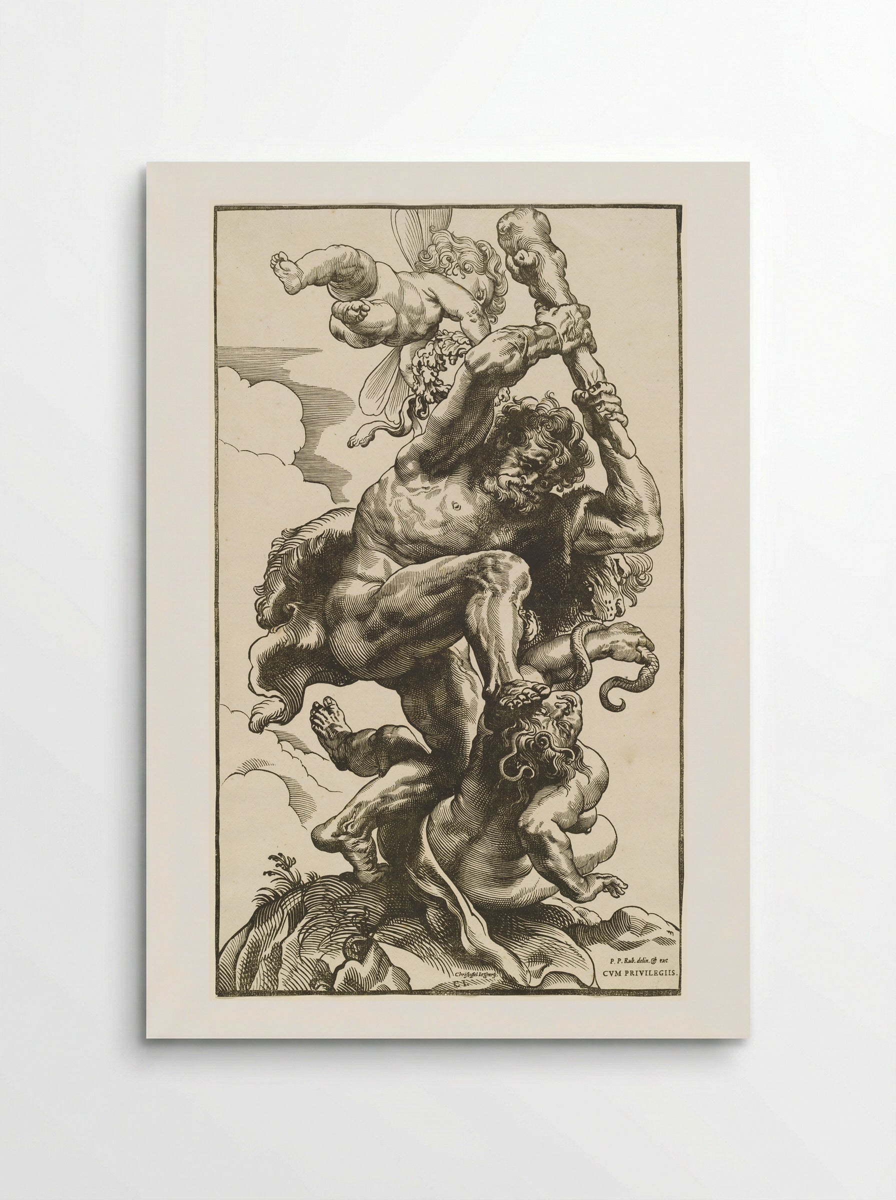 Hercules Slaying Discord - Christoffel Jegher - Poster