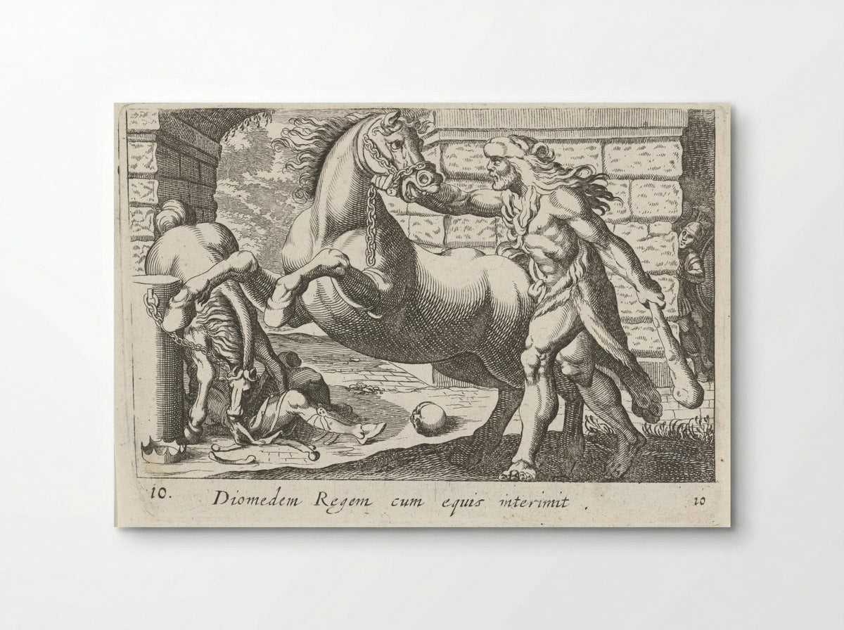 Hercules Taming the Horses of Diomedes - Simon Frisius - Poster