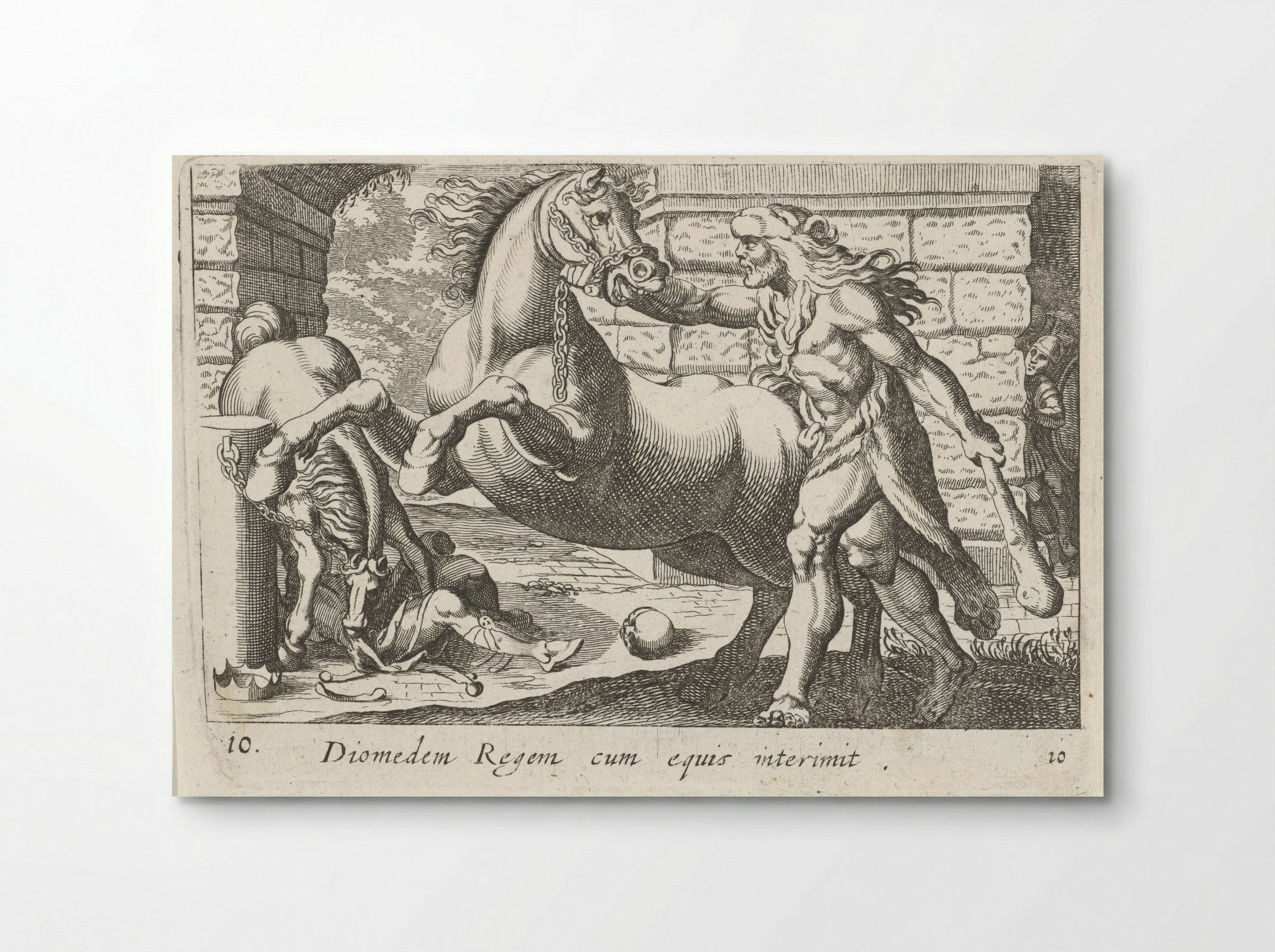 Hercules Taming the Horses of Diomedes - Simon Frisius - Poster