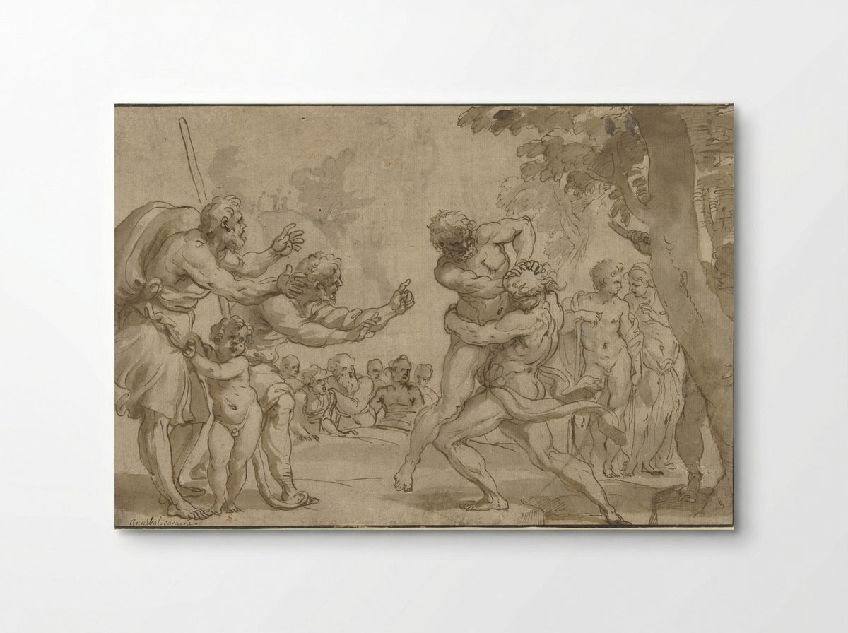 Hercules and Antaeus - Domenico Piola - Poster