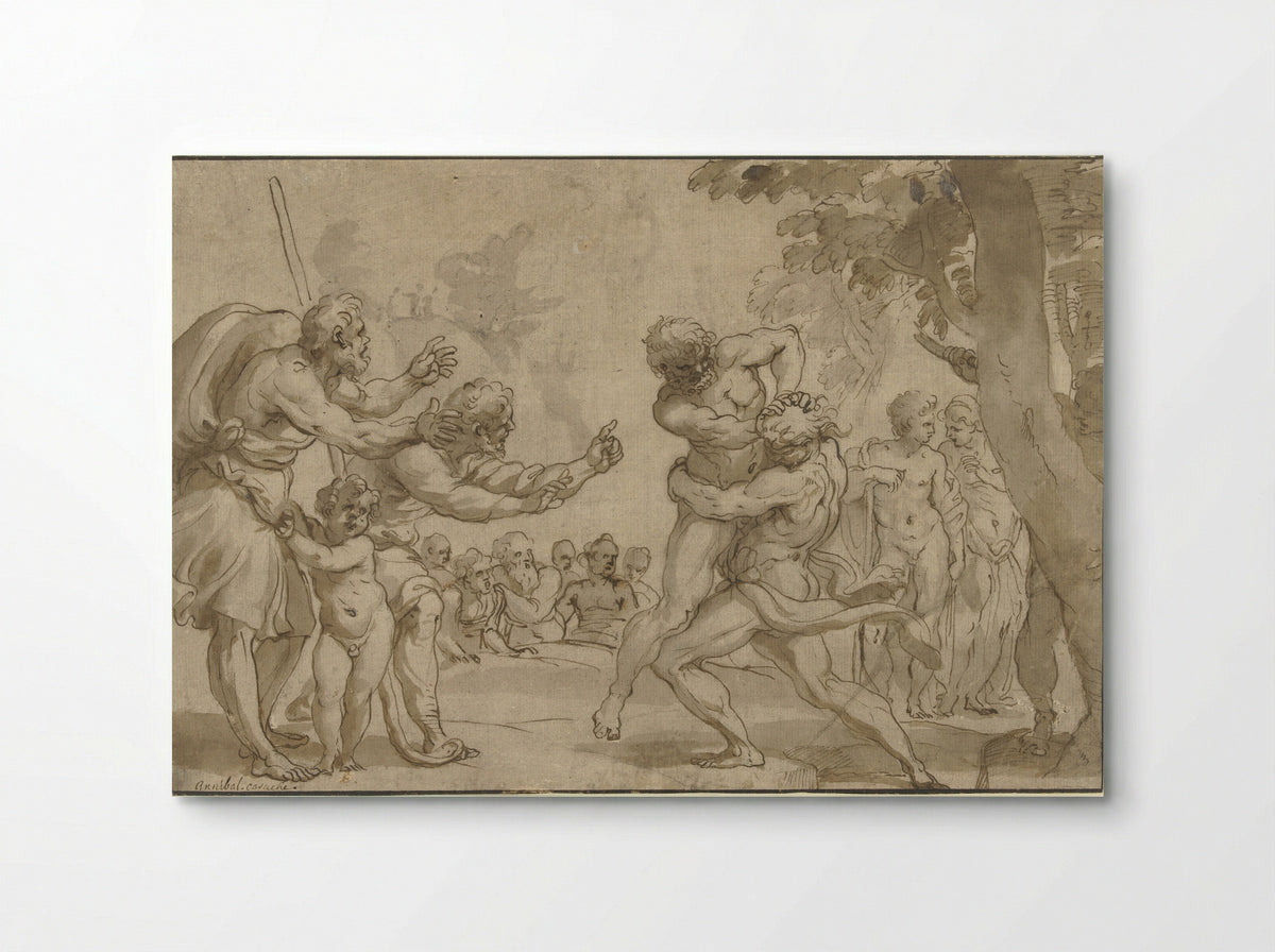 Hercules and Antaeus - Domenico Piola - Poster