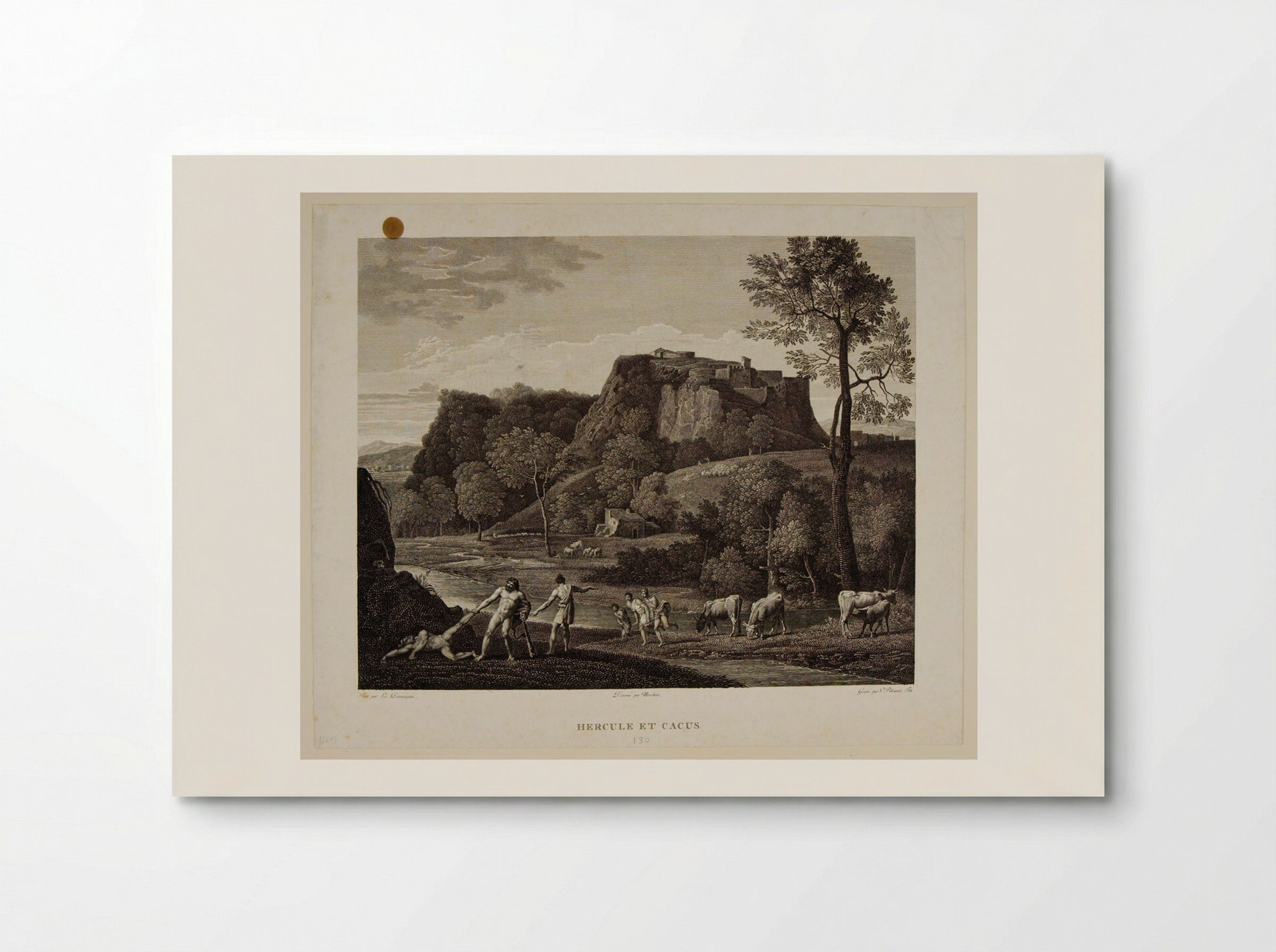 Hercules and Cacus - Victor Pillement - Poster