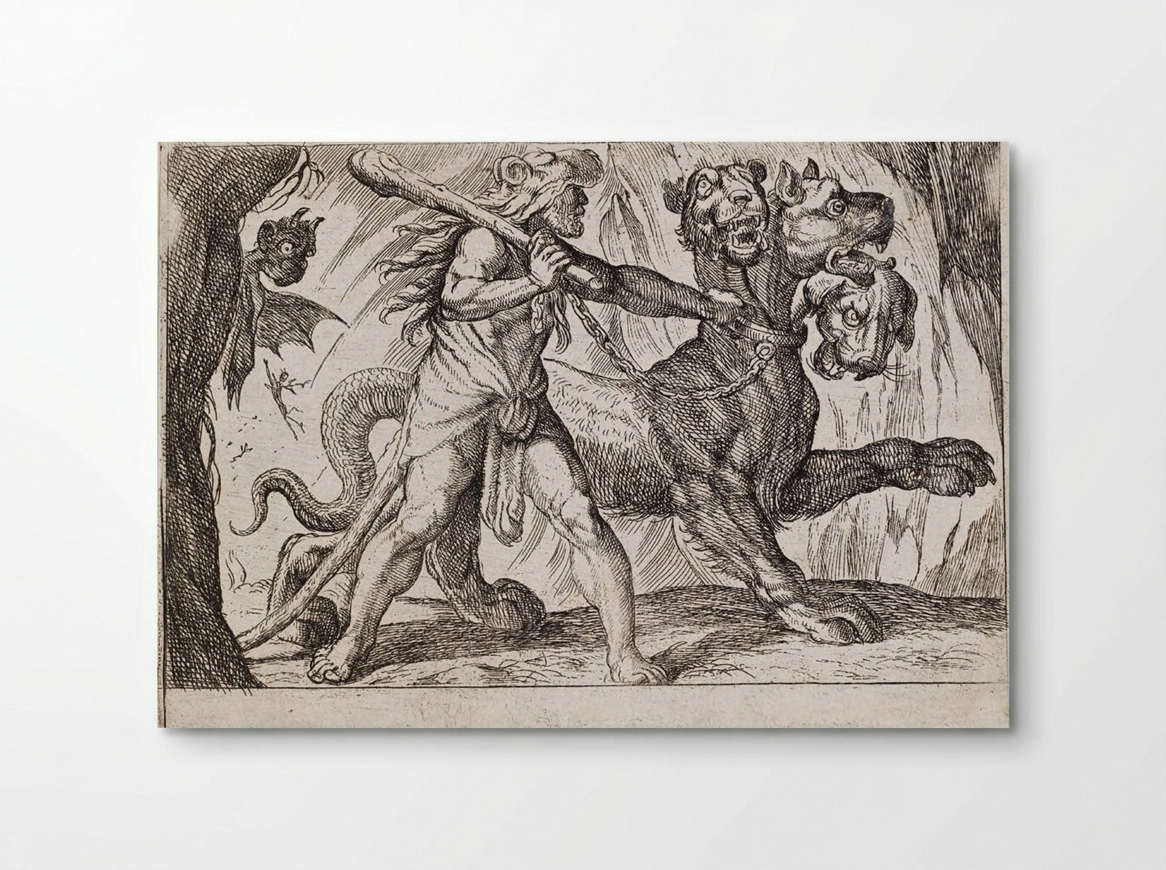 Hercules and Cerberus - Antonio Tempesta - Poster