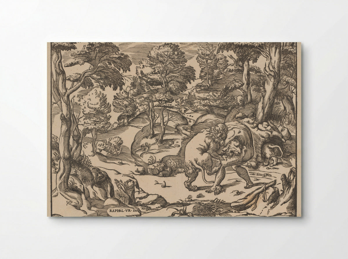 Hercules and the Nemean Lion - Nicolò Boldrini - Poster