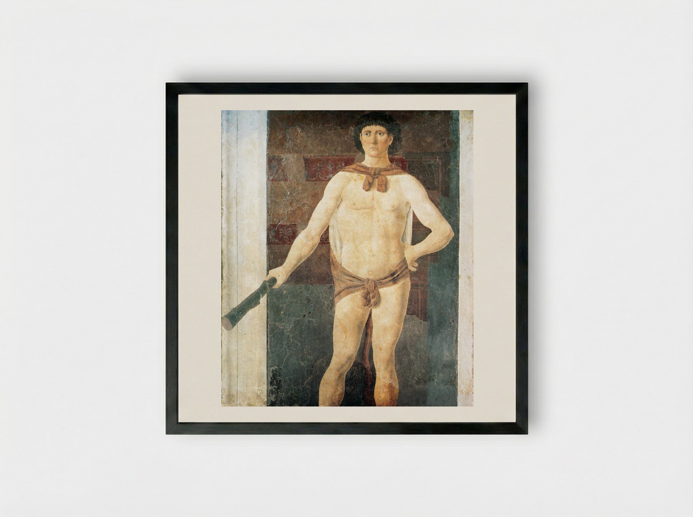 Hercules - Piero della Francesca - Framed Print Black