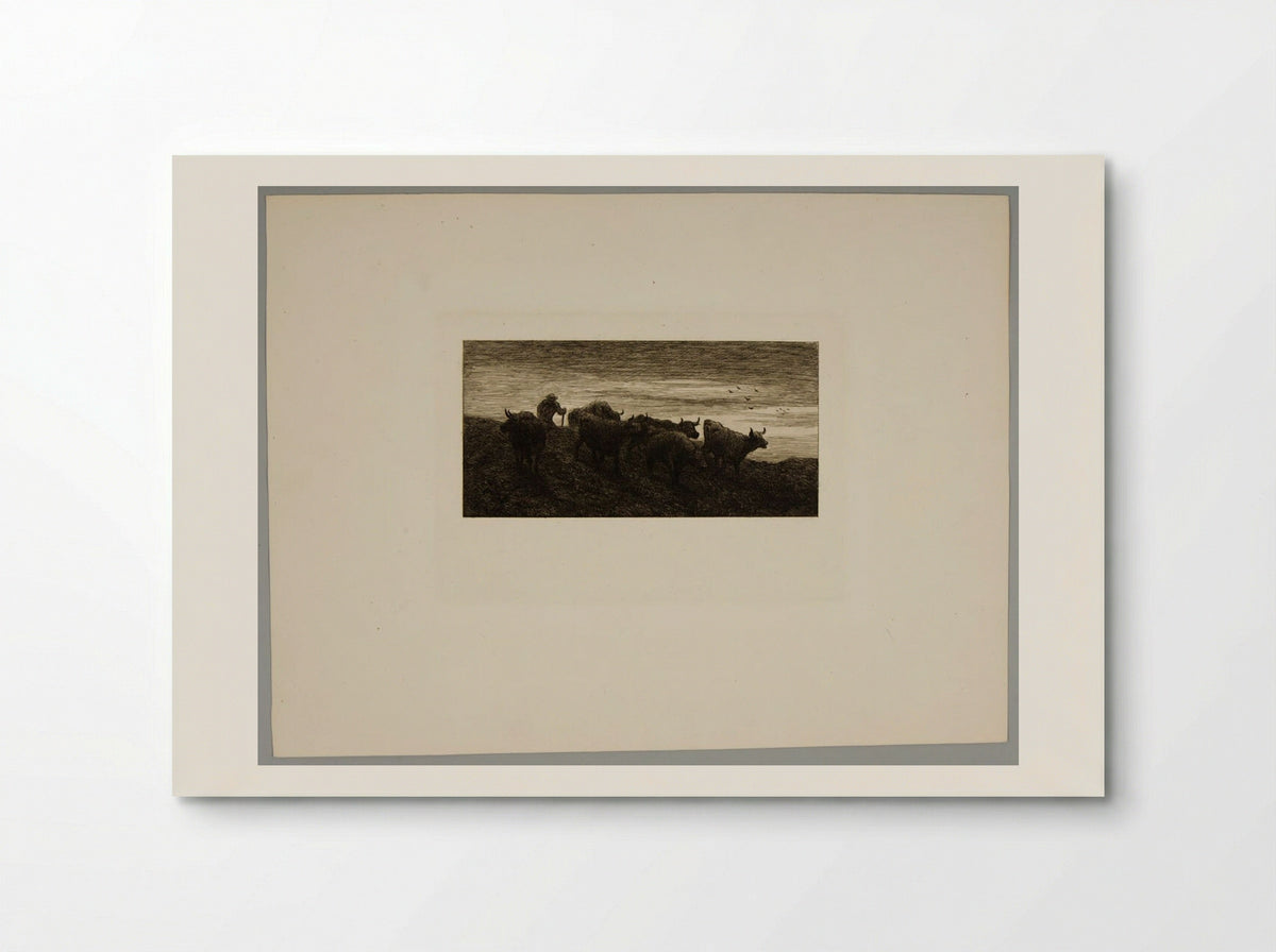 Herd of Cows - Charles-Émile Jacque - Poster