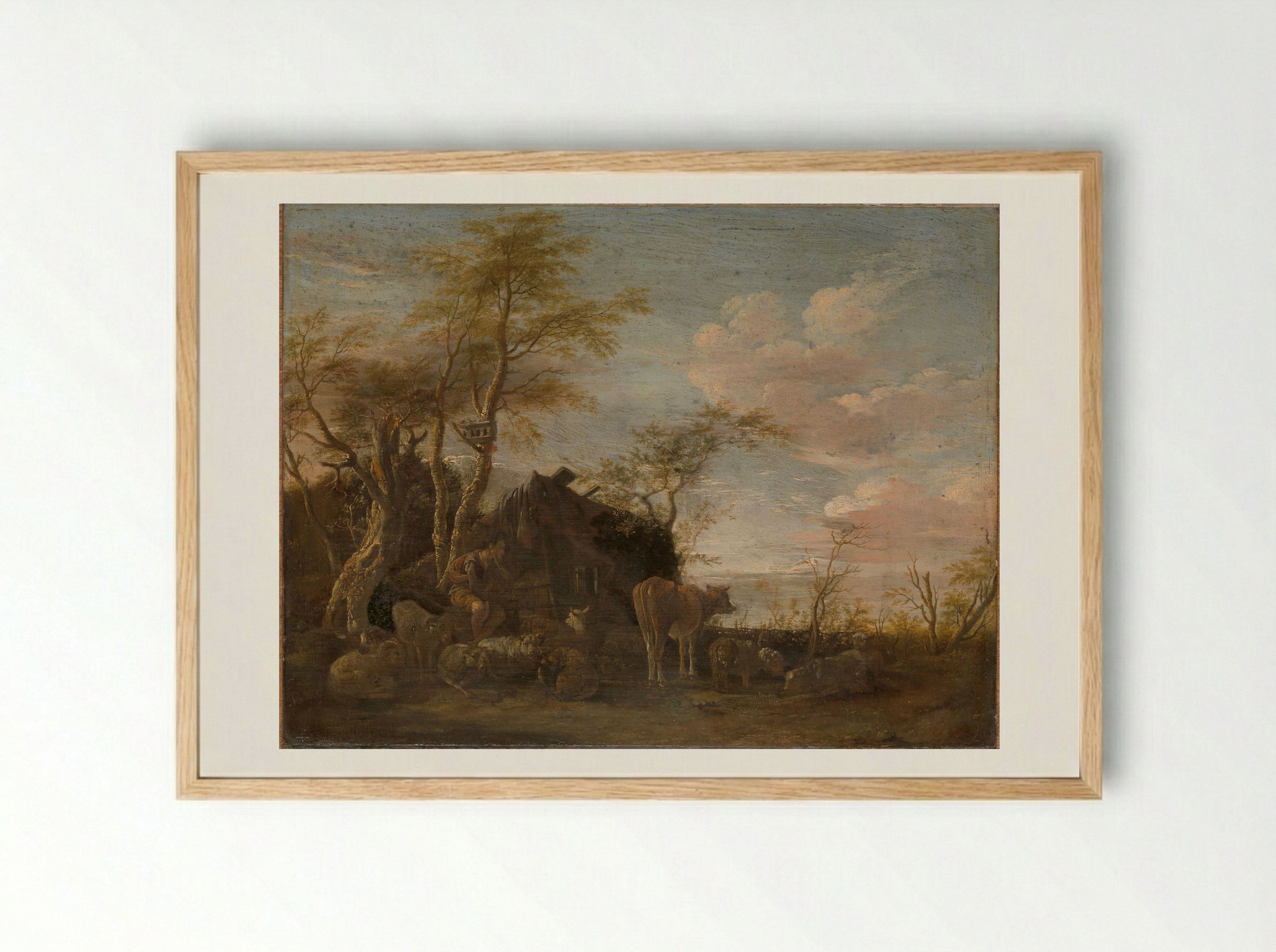 Herdershut - Paulus Potter - Framed Print Wood