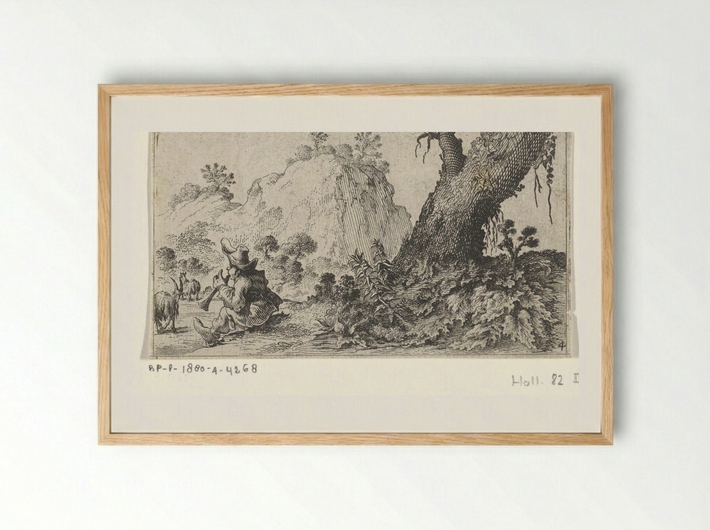 Herdersjongen (Shepherd Boy) - Gillis van Scheyndel (I) - Framed Print Wood