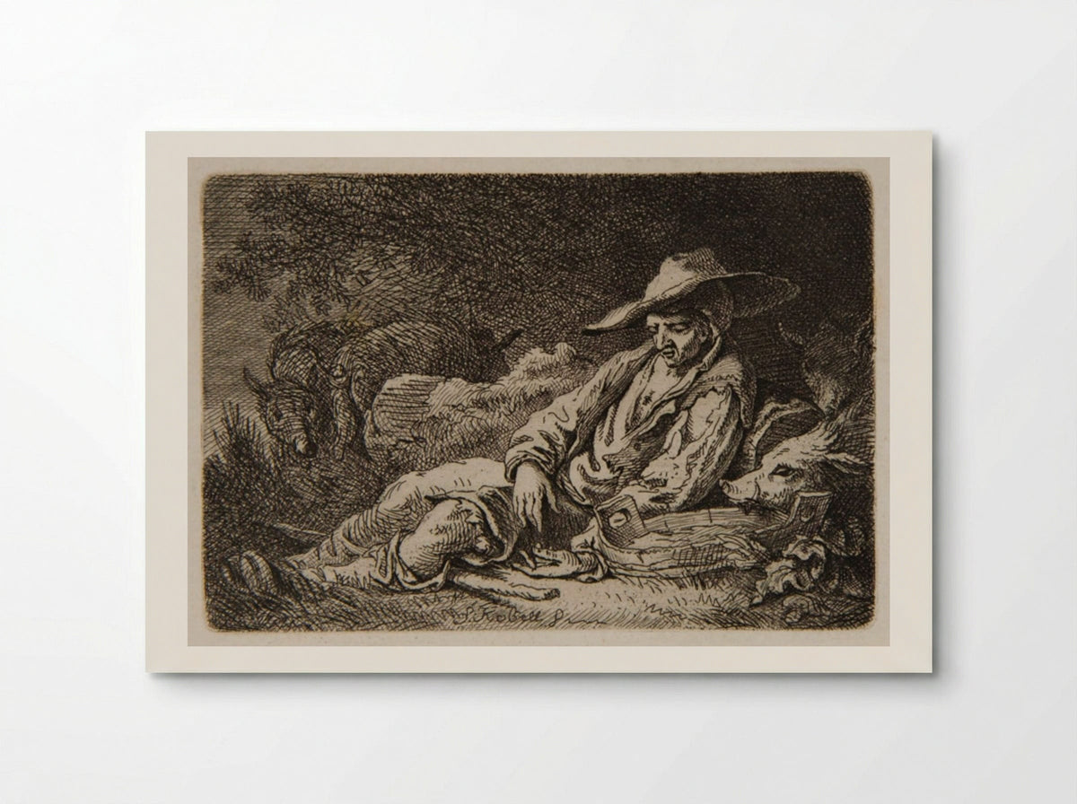 Herdsman with his Swine - Ferdinand Kobell - Poster