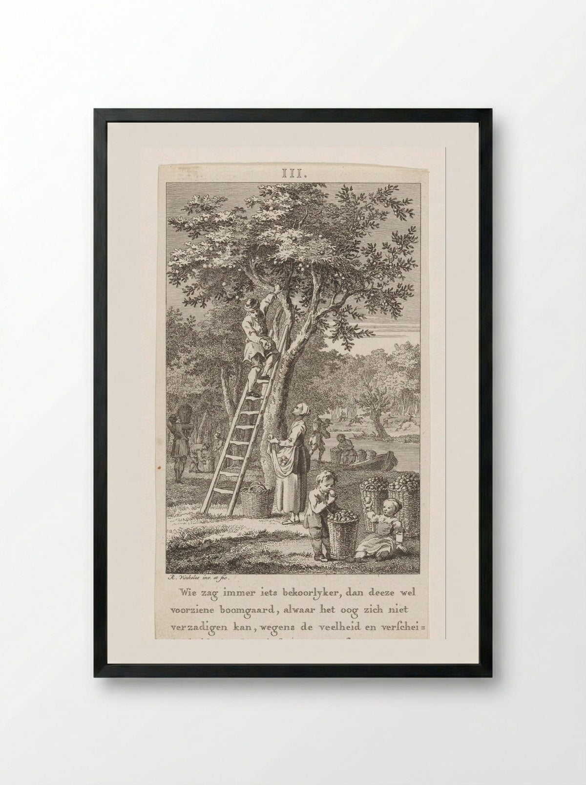 Herfst (Autumn) - Reinier Vinkeles - Framed Print Black