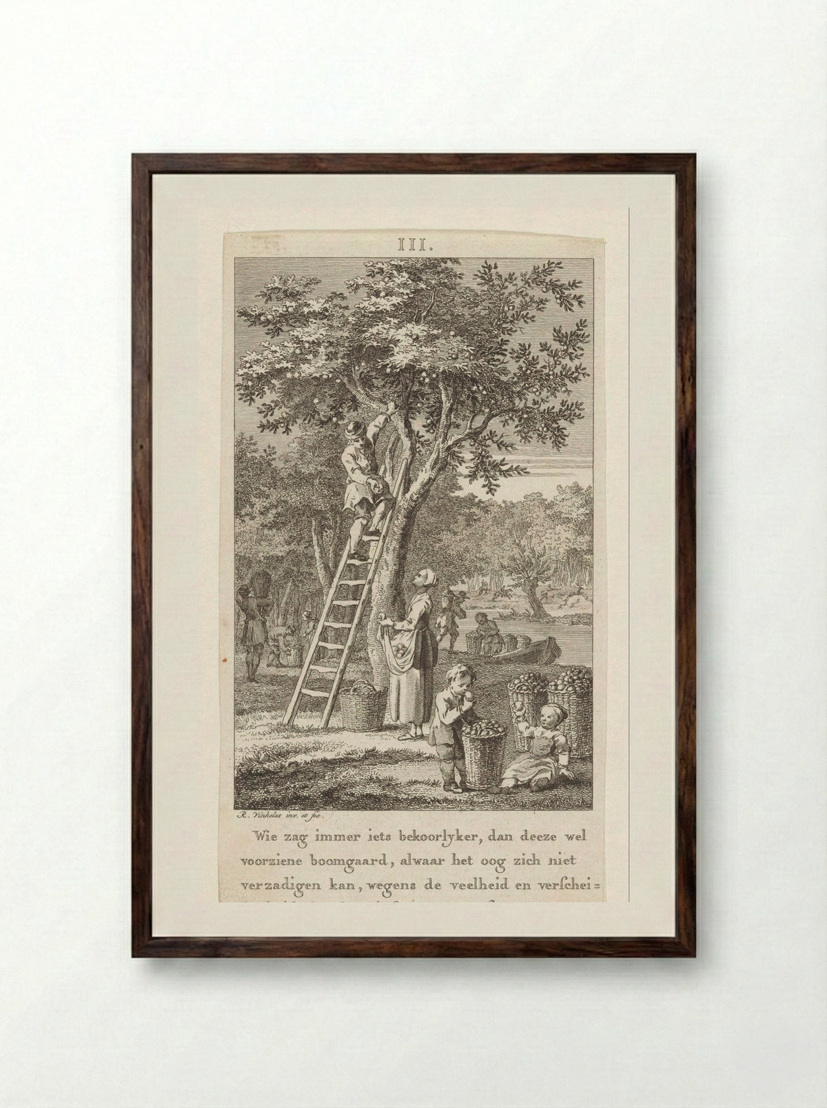 Herfst (Autumn) - Reinier Vinkeles - Framed Print Dark Wood