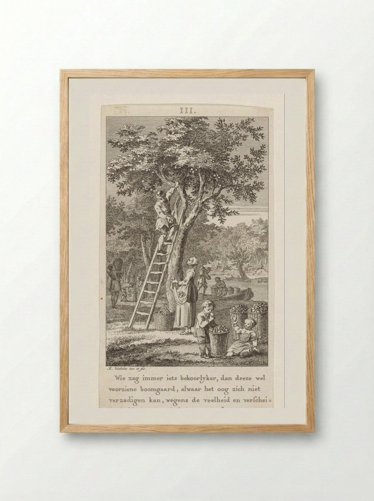 Herfst (Autumn) - Reinier Vinkeles - Framed Print Wood