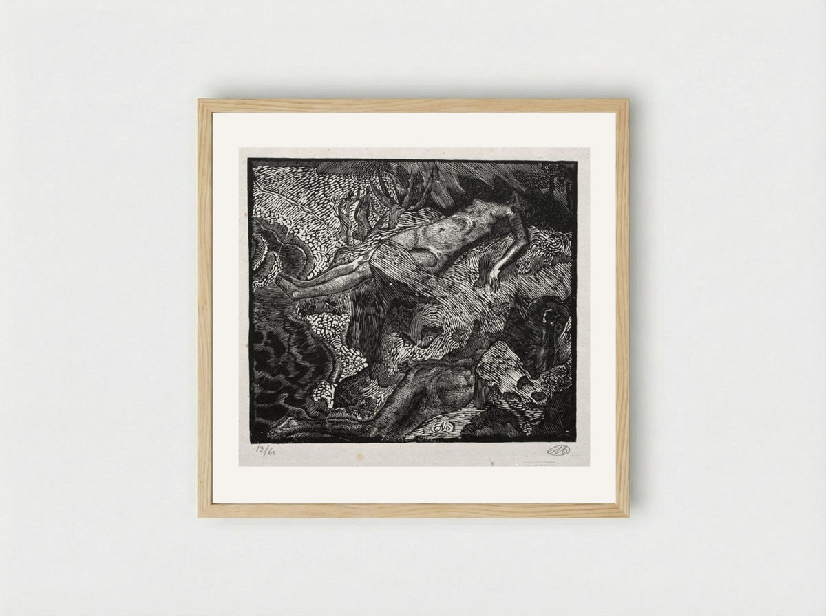 Hero and Leander - Aristide Maillol - Framed Print Wood