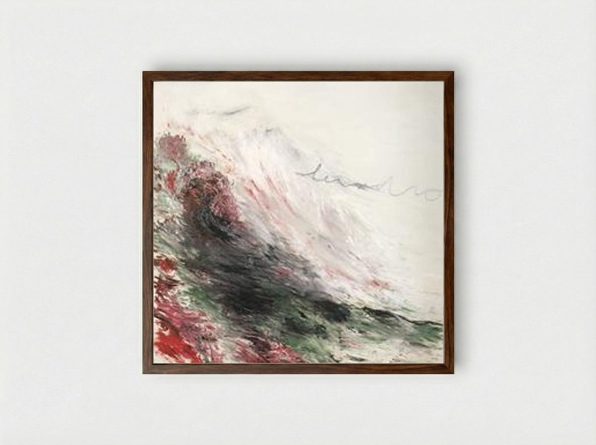 Hero and Leandro (A Painting in Four Parts) Part I - Cy Twombly - Framed Print Dark Wood