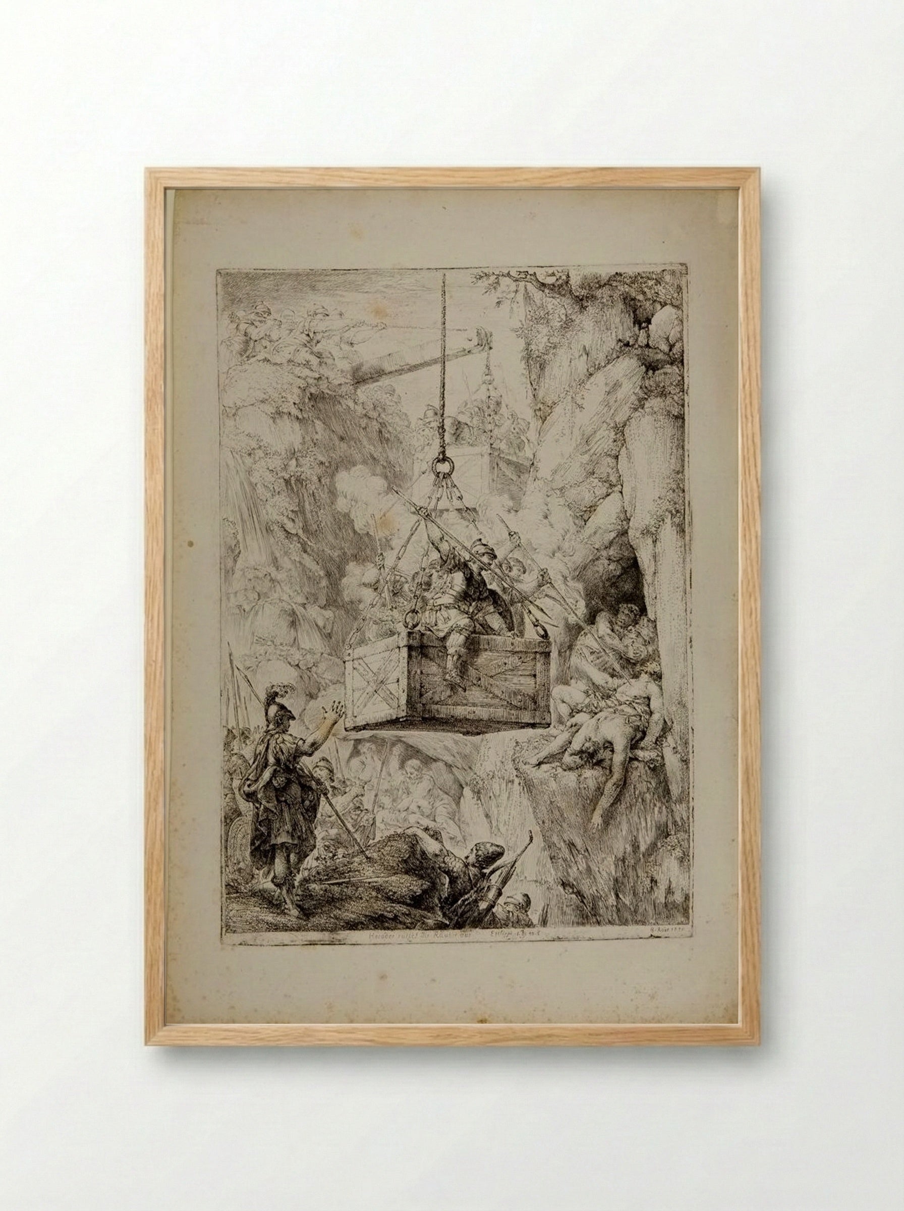 Herod Destroying a Band of Robbers - Christian Bernhard Rode - Framed Print Wood
