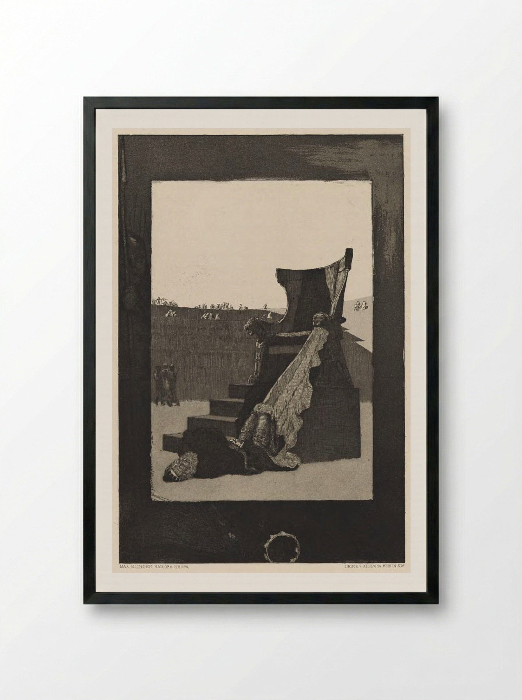 Herod, from the portfolio On Death, Part One, Opus XI - Max Klinger - Framed Print Black