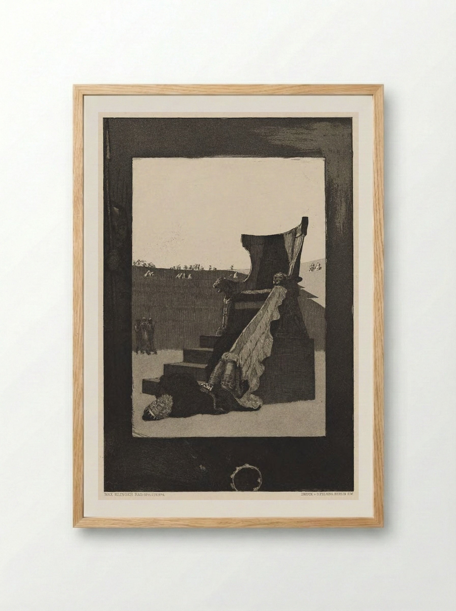 Herod, from the portfolio On Death, Part One, Opus XI - Max Klinger - Framed Print Wood