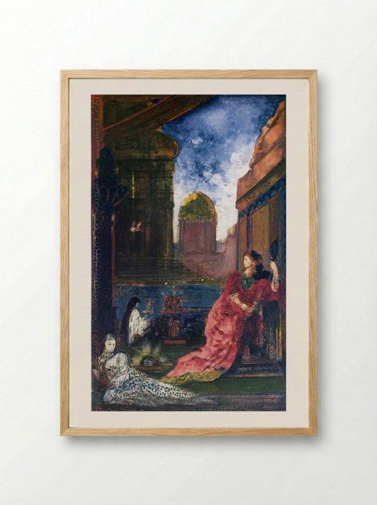 Herodias and Salome - Gustave Moreau - Framed Print Wood