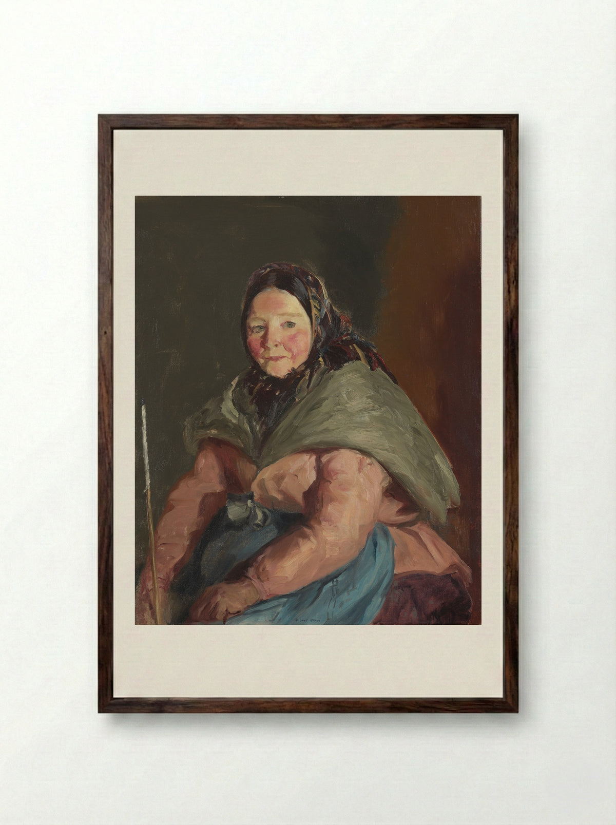 Herself - Robert Henri - Framed Print Dark Wood