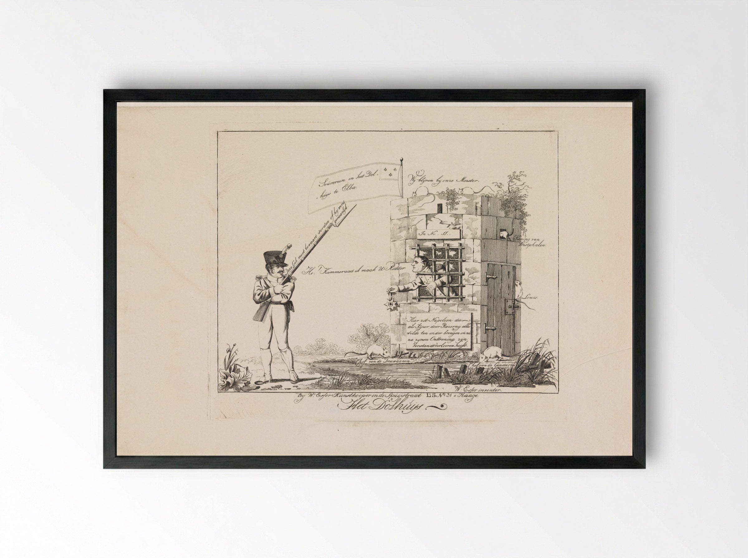 Het Dolhuijs - Wijnand Esser - Framed Print Black