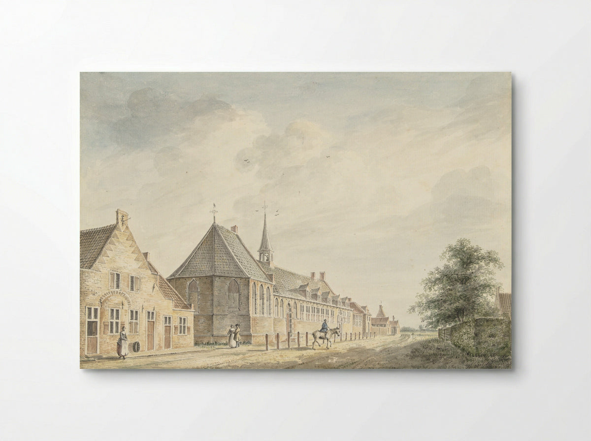 Het Jobs-gasthuis te Utrecht - Jacobus Versteegen - Poster