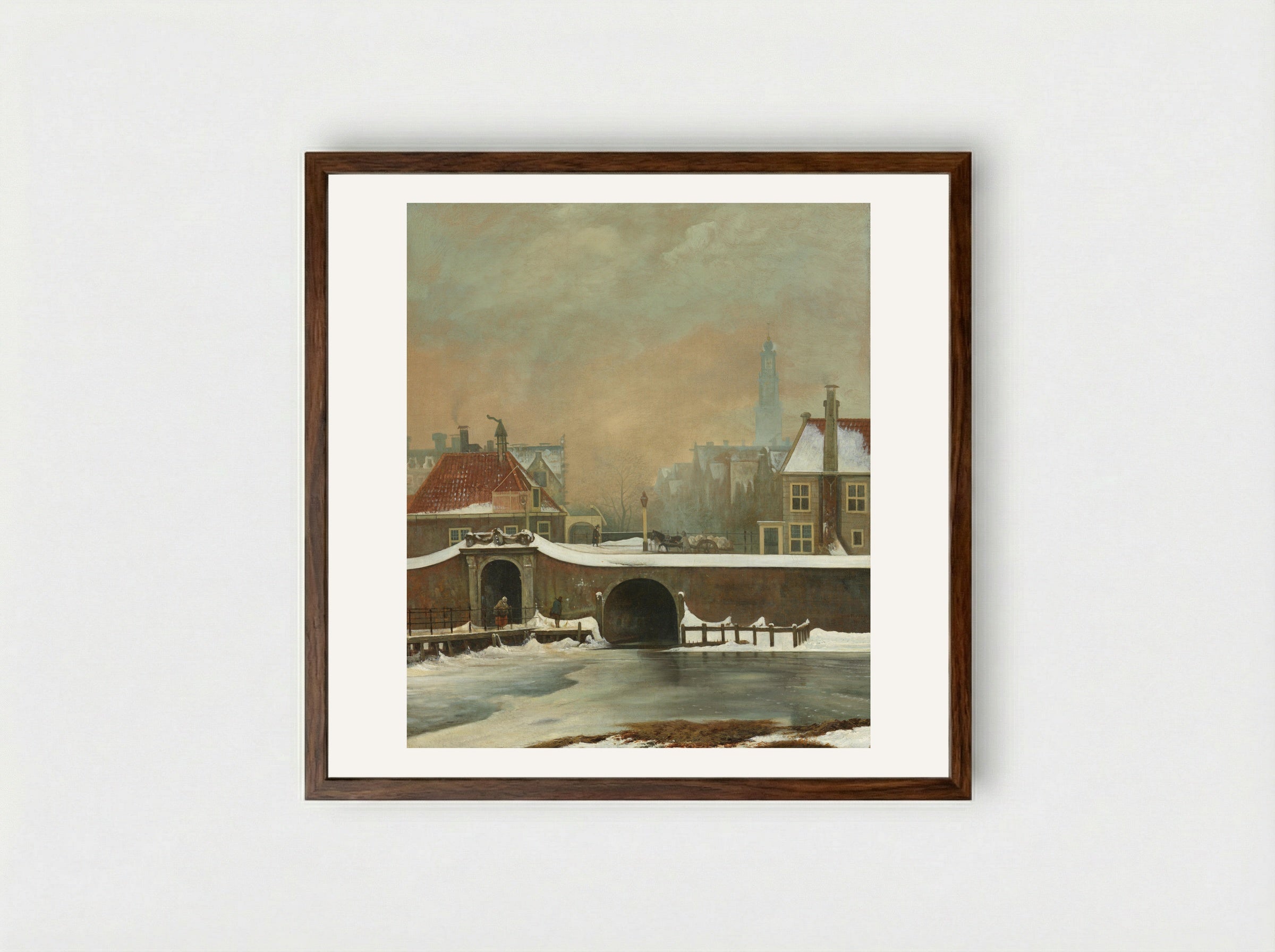 Het Raampoortje in Amsterdam - Wouter Johannes van Troostwijk - Framed Print Dark Wood