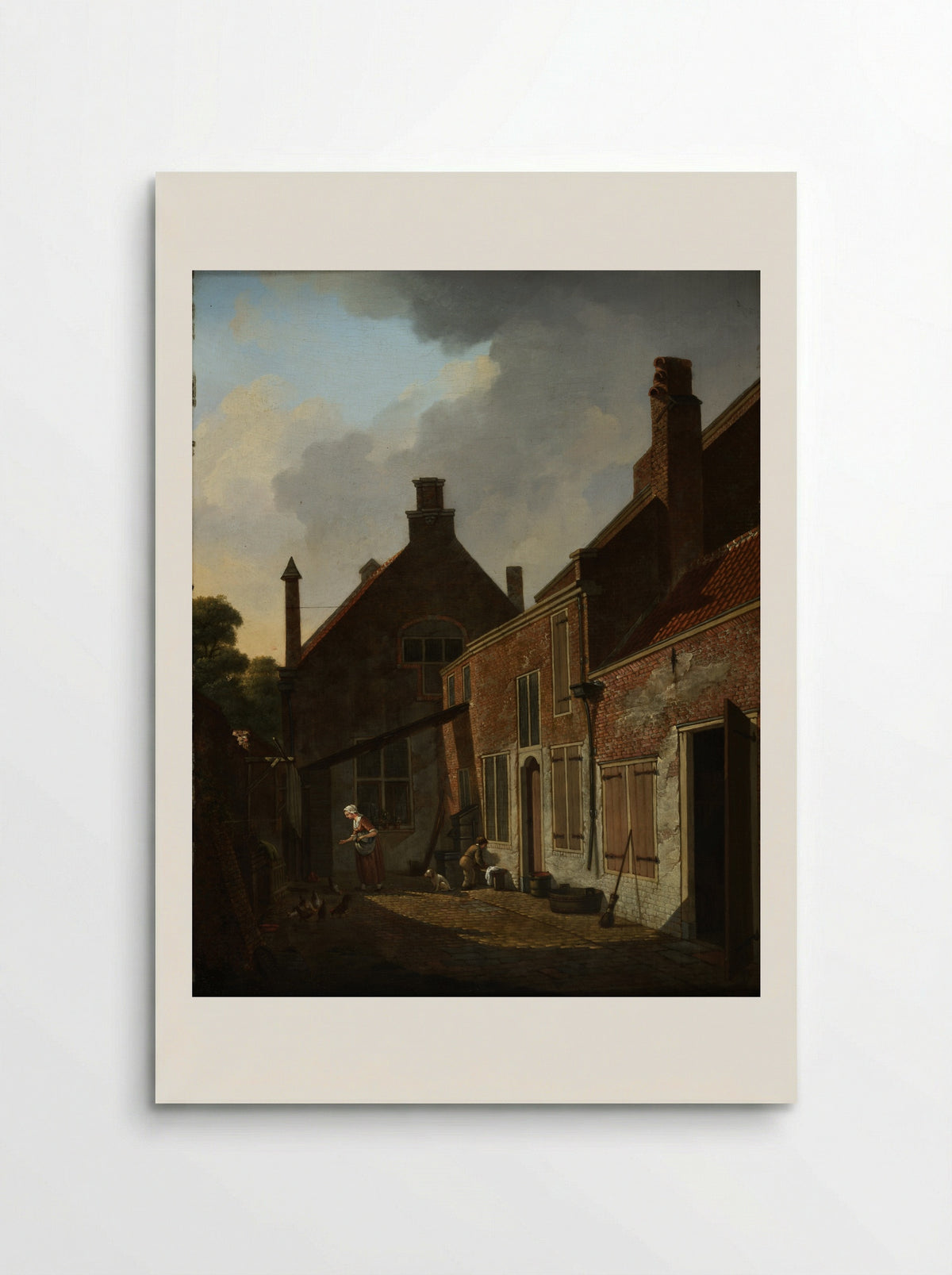 Het afbreken van de ruïne van de Abdij van Rijnsburg - Johannes van Lexmond - Poster