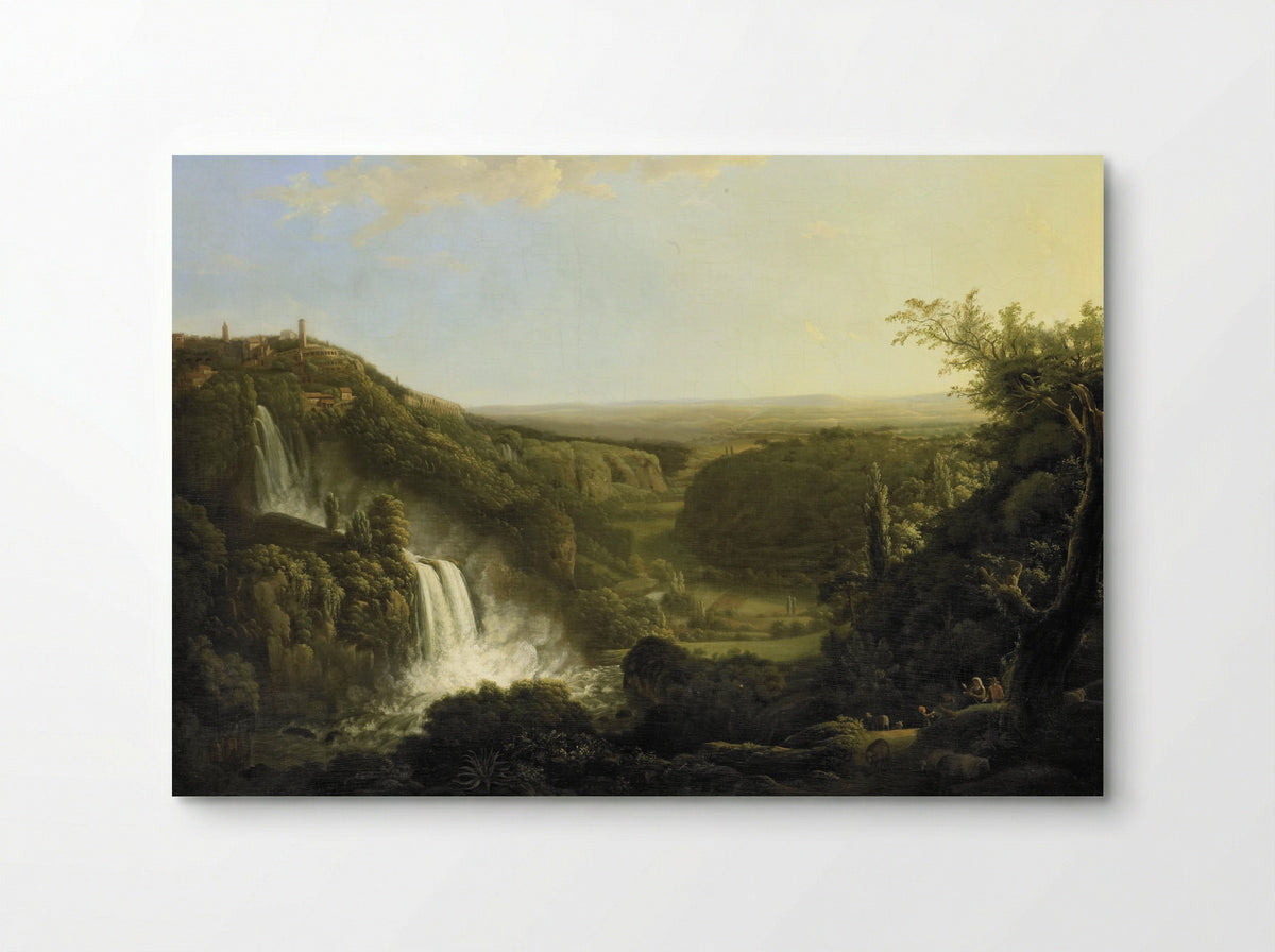Het dal van de Anio met de watervallen van Tivoli - Cornelis Apostool - Poster