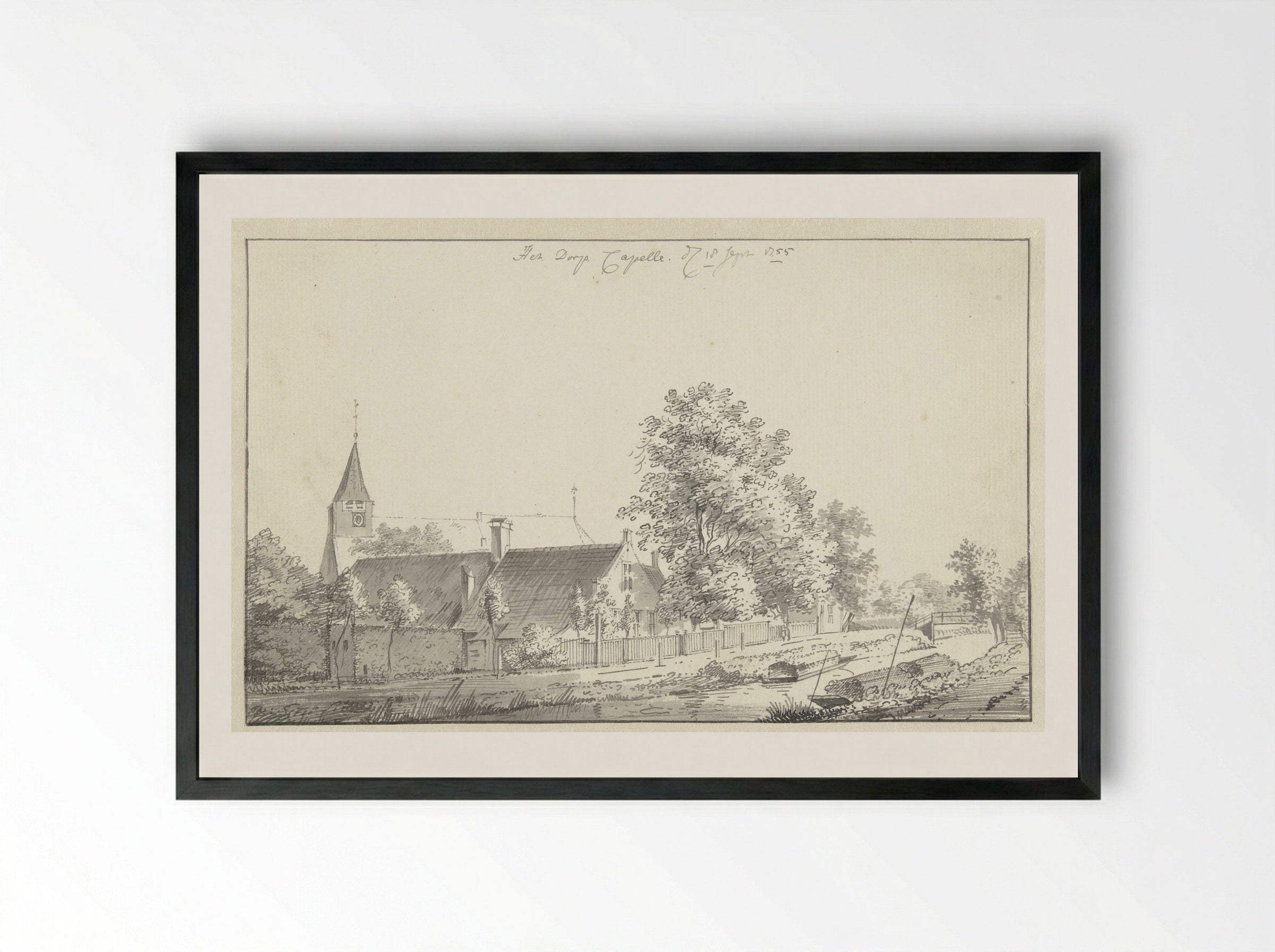 Het dorp Capelle aan de IJssel - Jan de Beijer - Framed Print Black