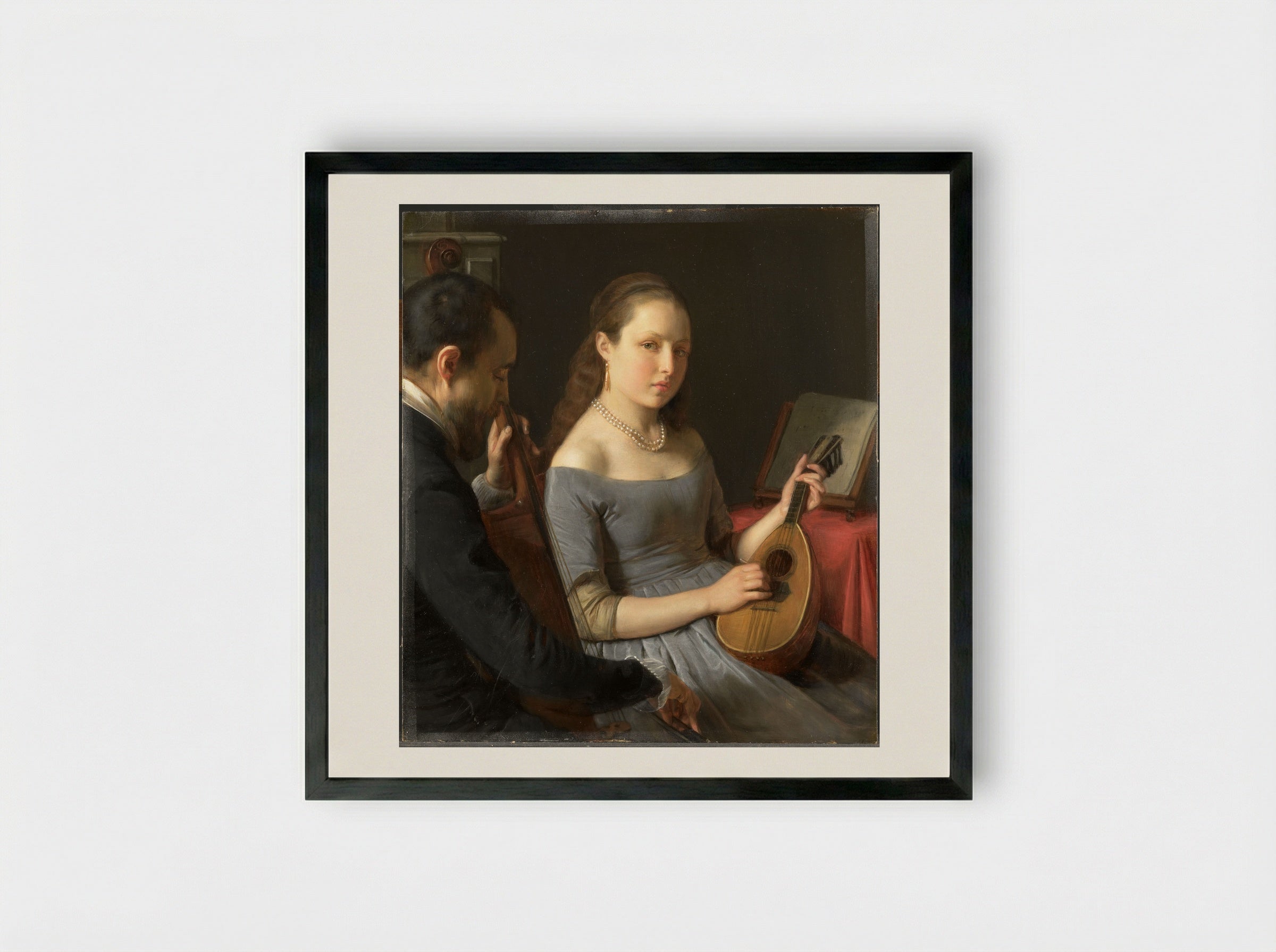 Het duet - Charles van Beveren - Framed Print Black