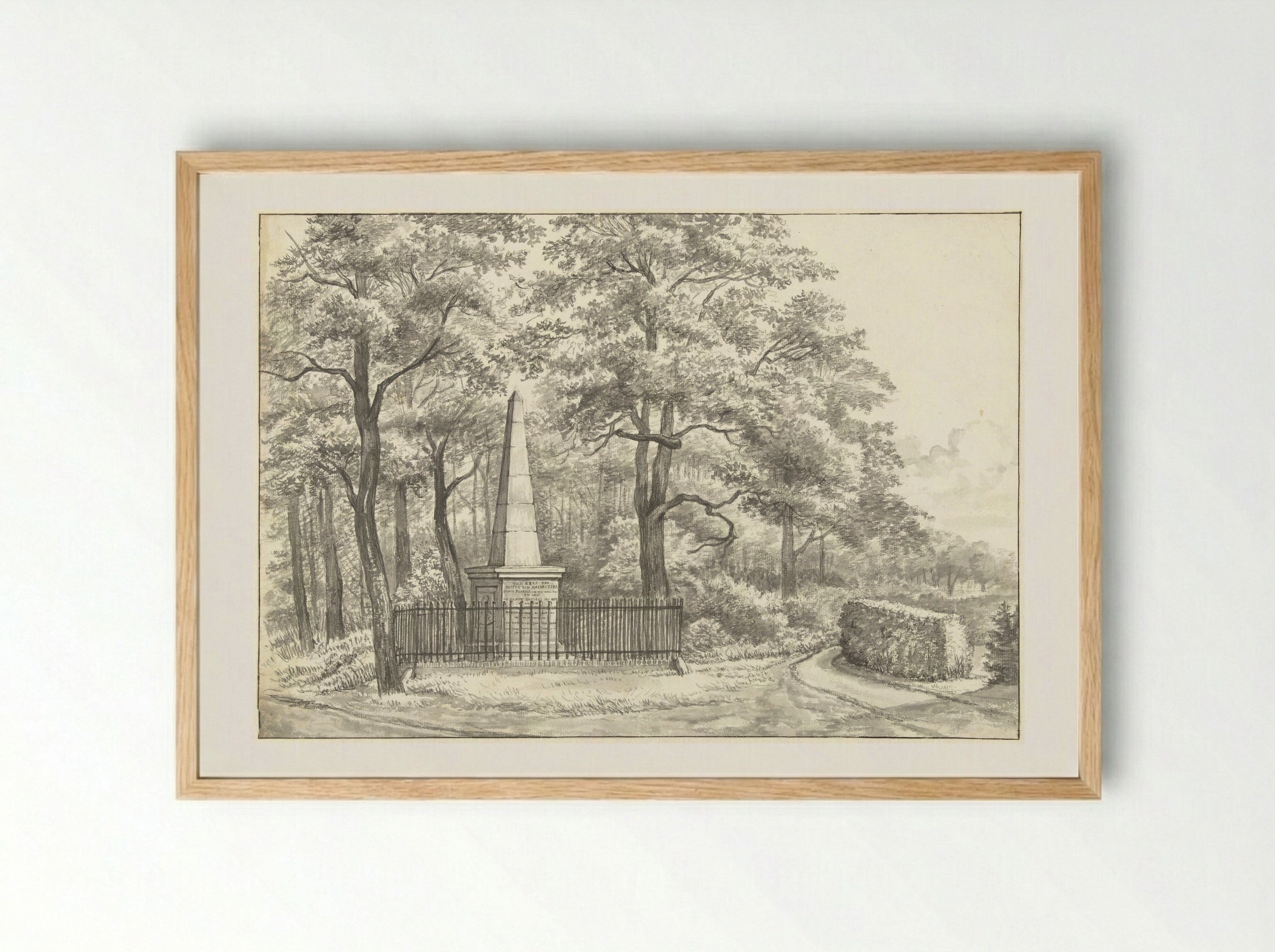 Het gedenkteken voor Witte van Haemstede - Gerrit Lamberts - Framed Print Wood