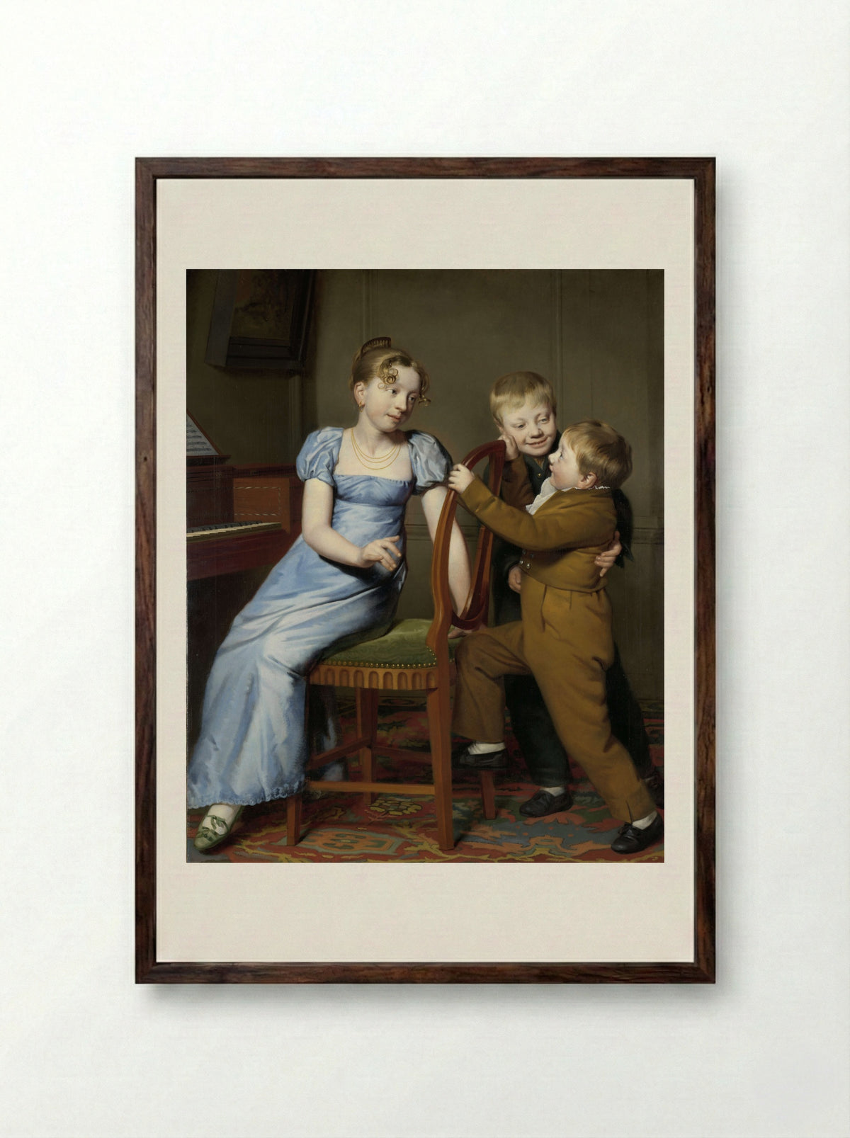 Het gestoorde pianospel - Willem Bartel van der Kooi - Framed Print Dark Wood