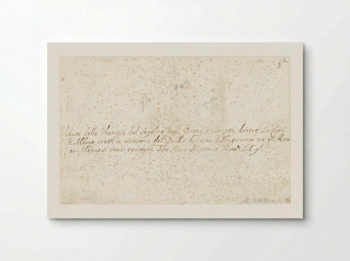 Het graf van de Horatii in Albano - Theodoor Wilkens - Poster