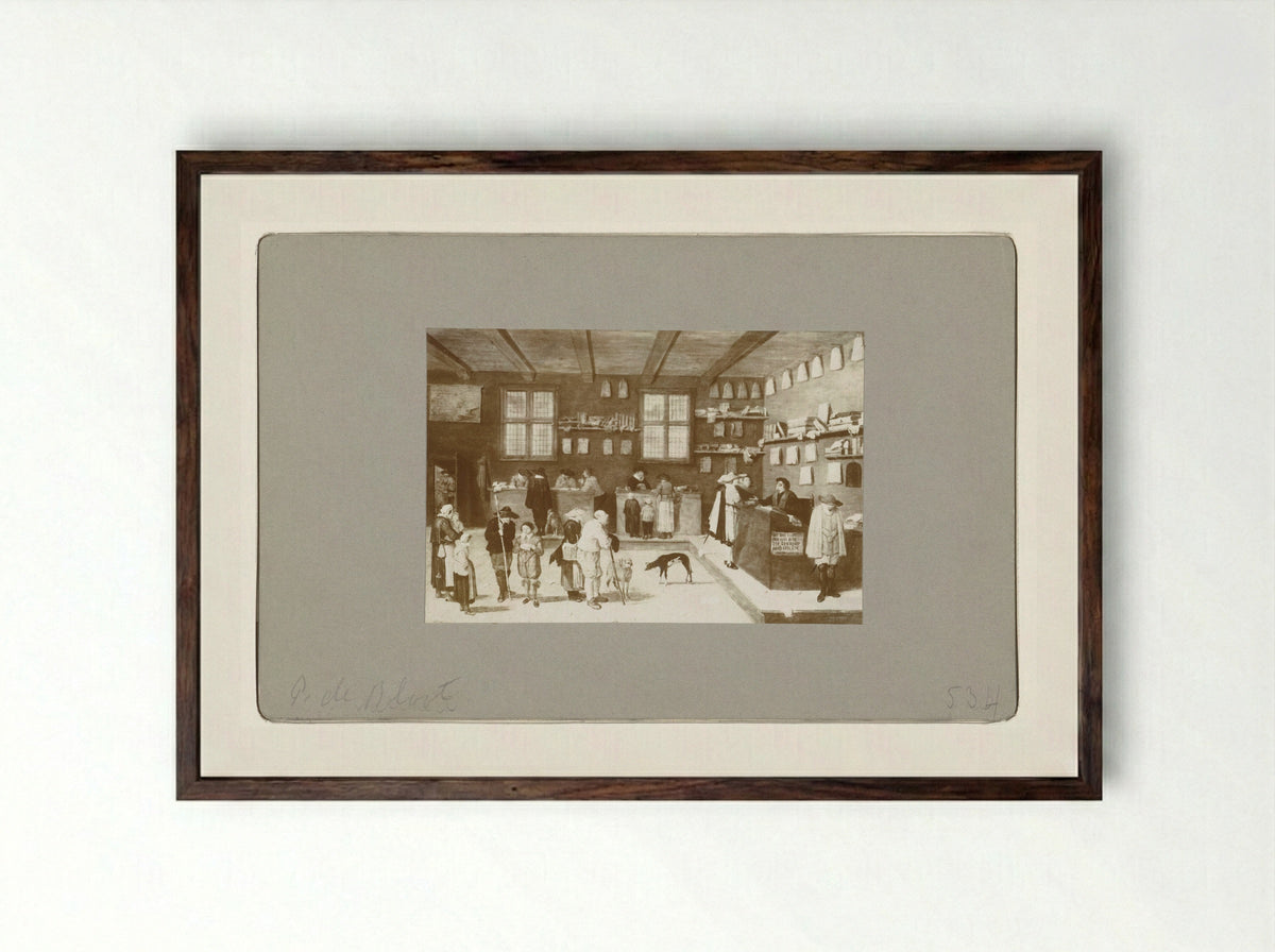 Het kantoor van de advocaat - Pieter de Bloot - Framed Print Dark Wood
