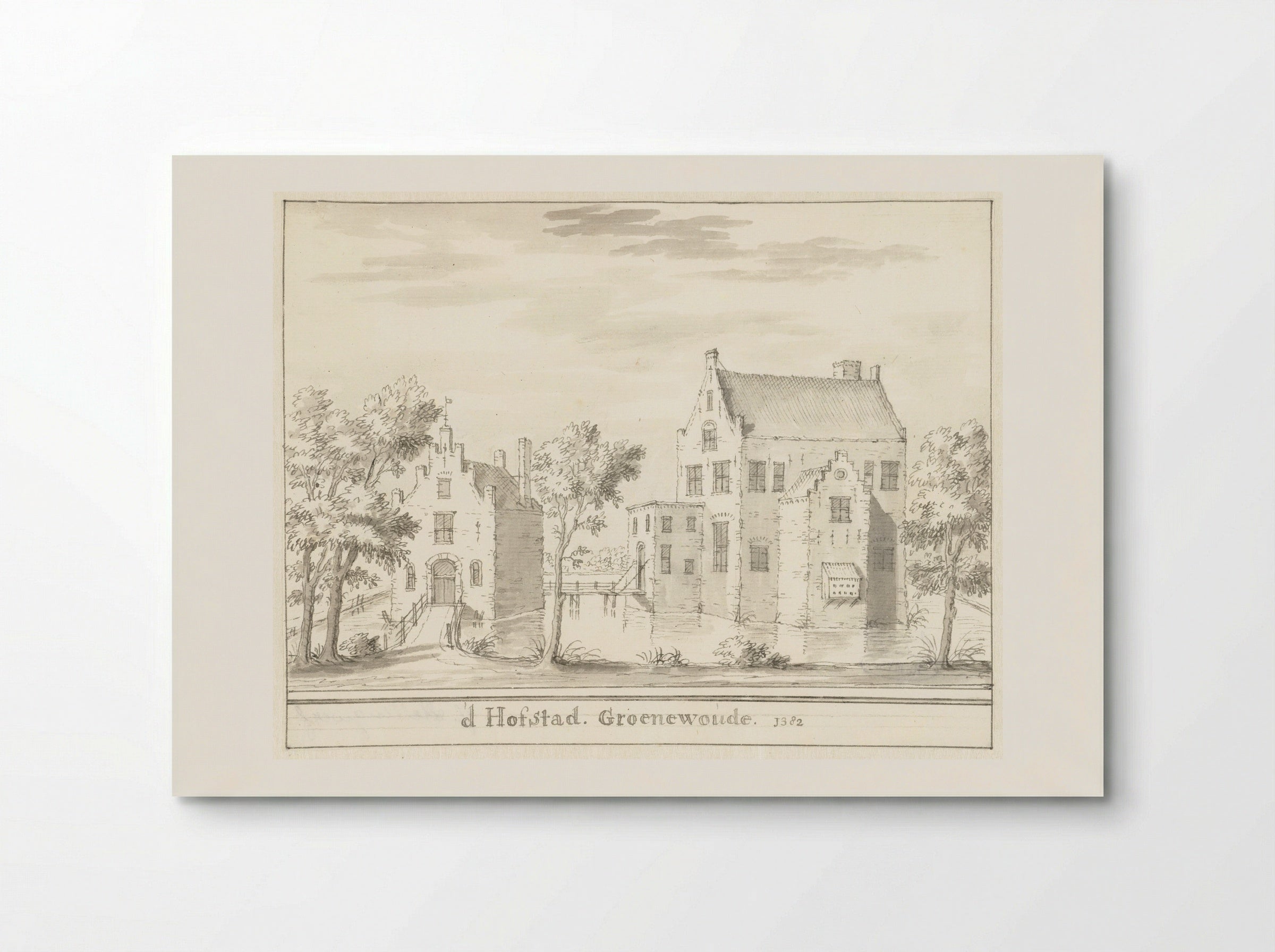 Het kasteel Groenewoude bij Woudenberg, in 1382 - Jacobus Stellingwerff - Poster