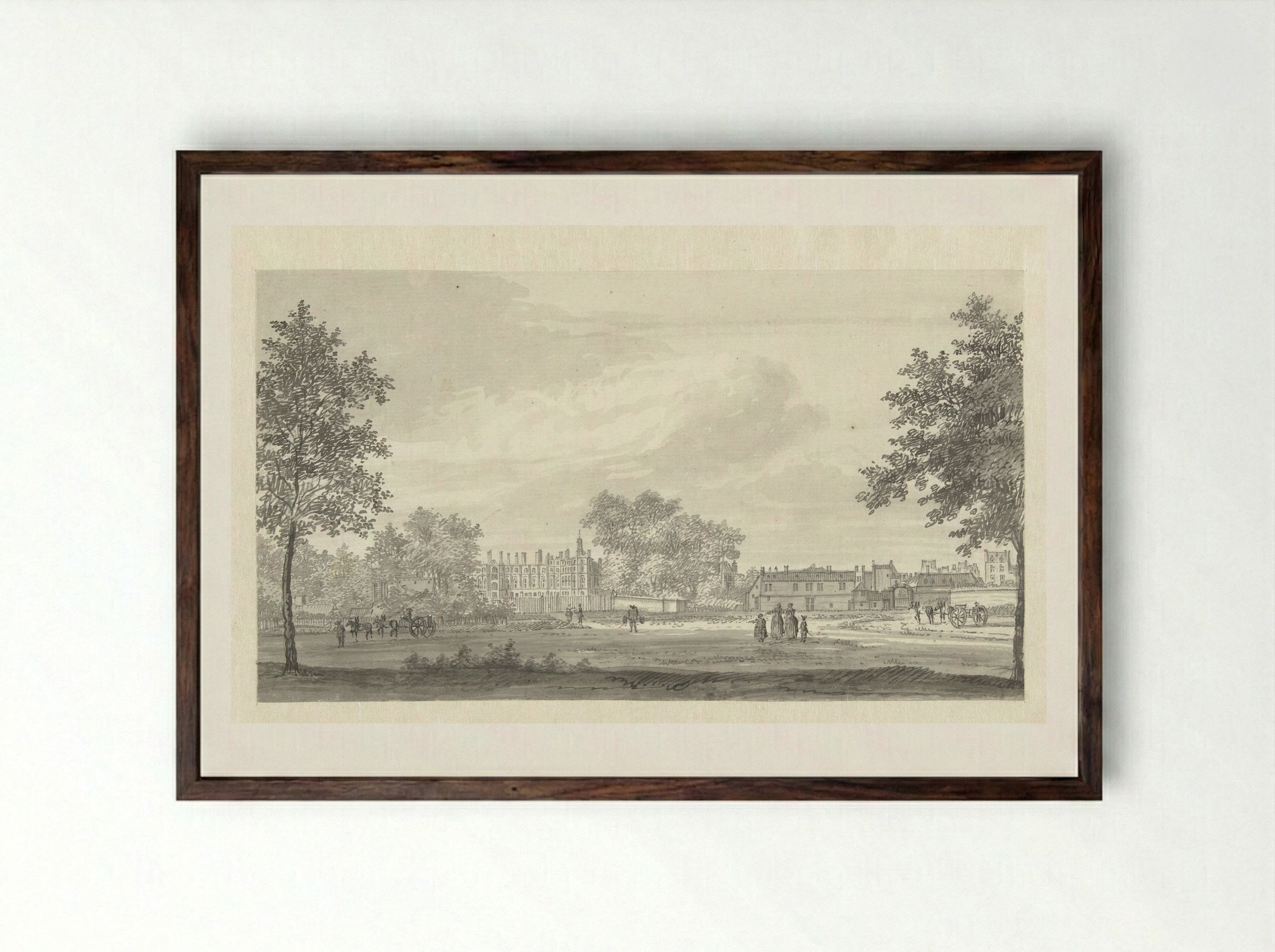 Het kasteel van St. Germain - Jan de Beijer - Framed Print Dark Wood