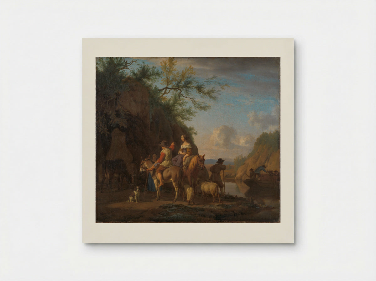 Het ponteveer (The Ferry) - Adriaen van de Velde - Poster