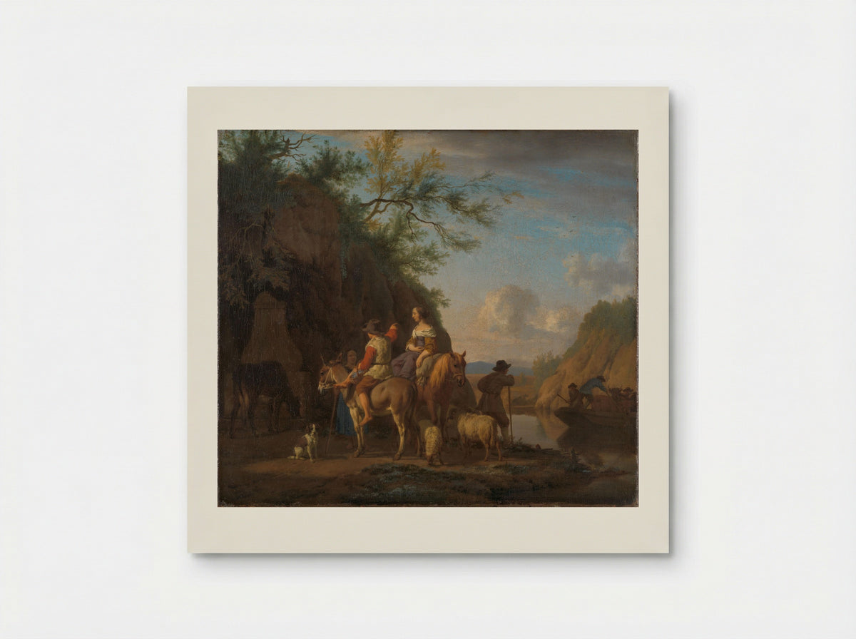 Het ponteveer (The Ferry) - Adriaen van de Velde - Poster