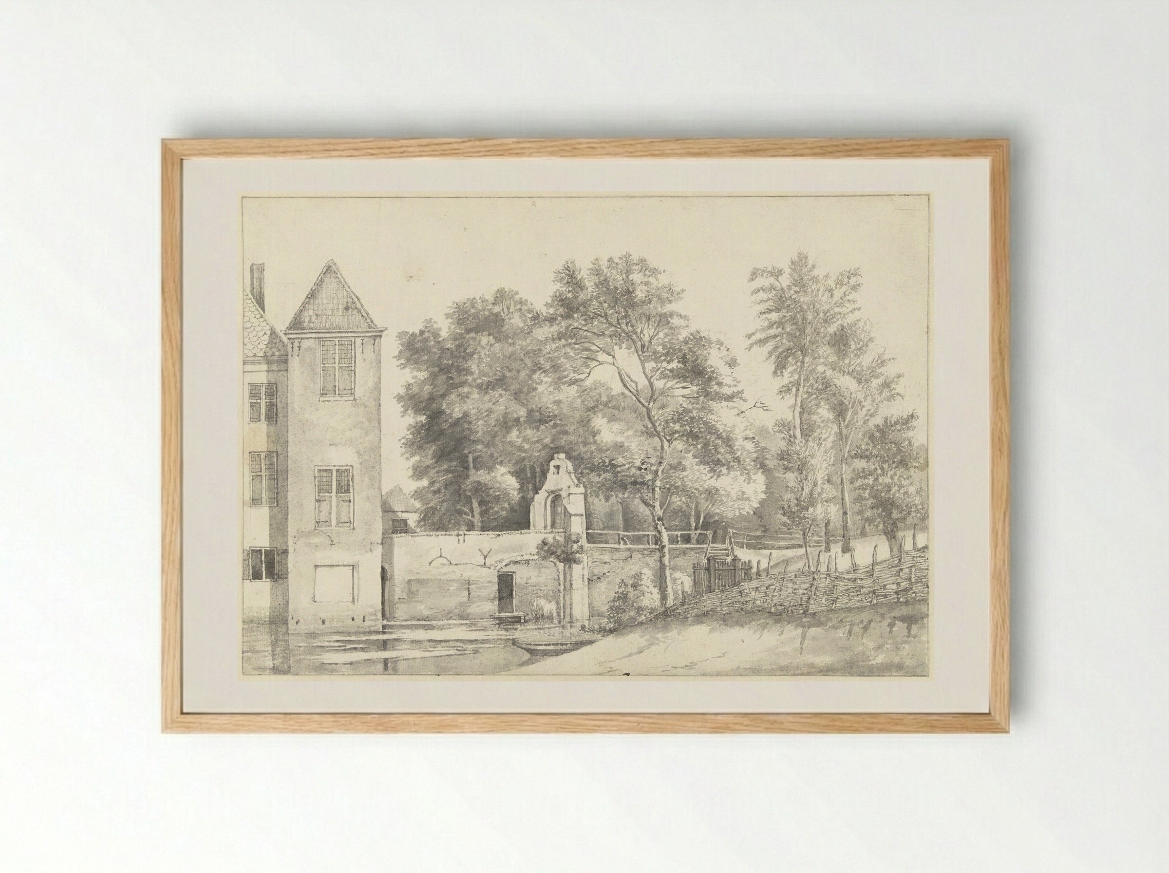 Het slot Hogenstein - Gerrit Lamberts - Framed Print Wood