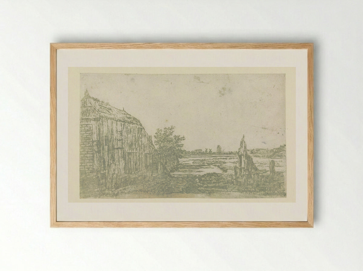 Het sluisje - Jan Ruyscher - Framed Print Wood