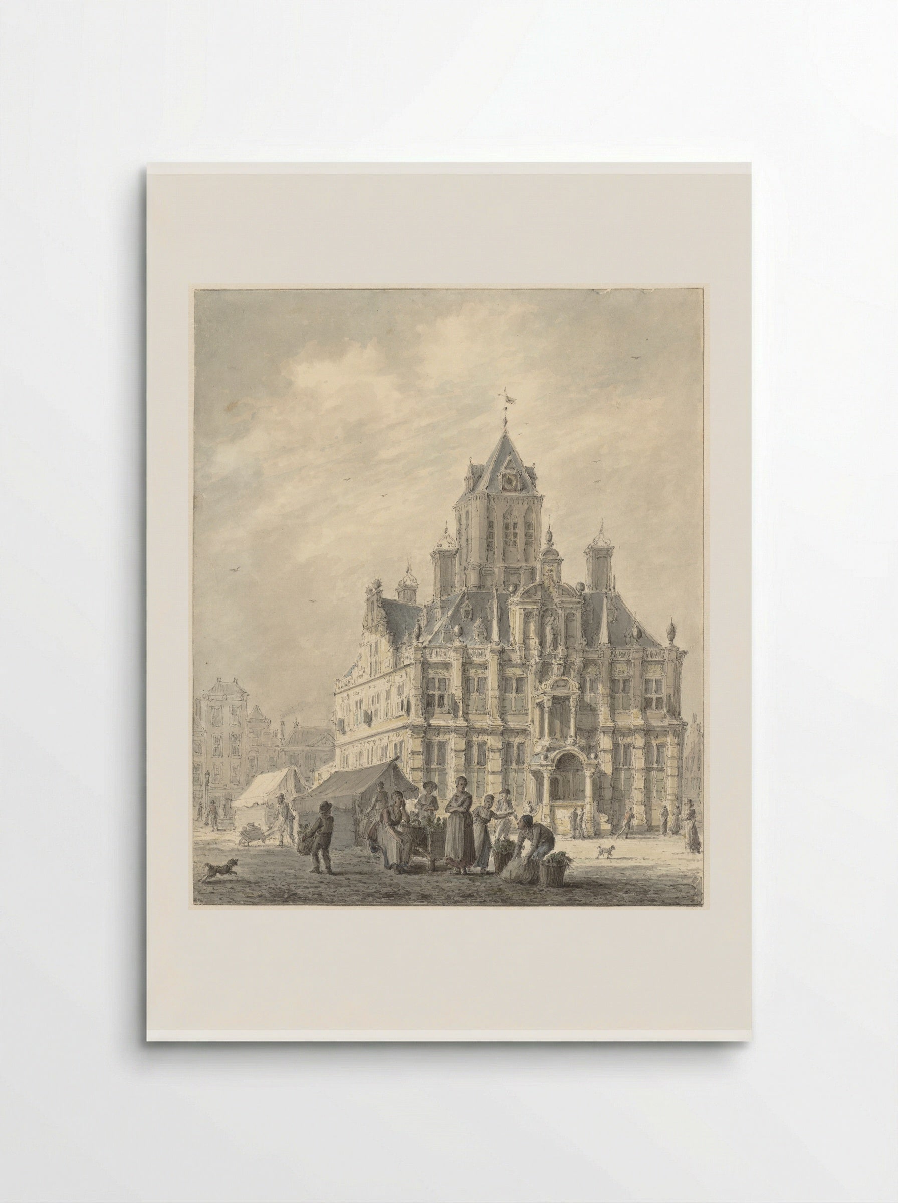 Het stadhuis van Delft - Johannes Jelgerhuis - Poster