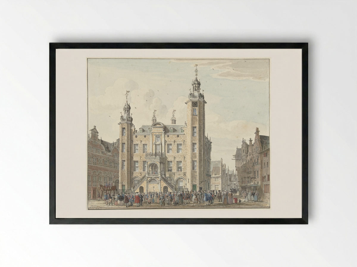 Het stadhuis van Venlo - Jan de Beijer - Framed Print Black