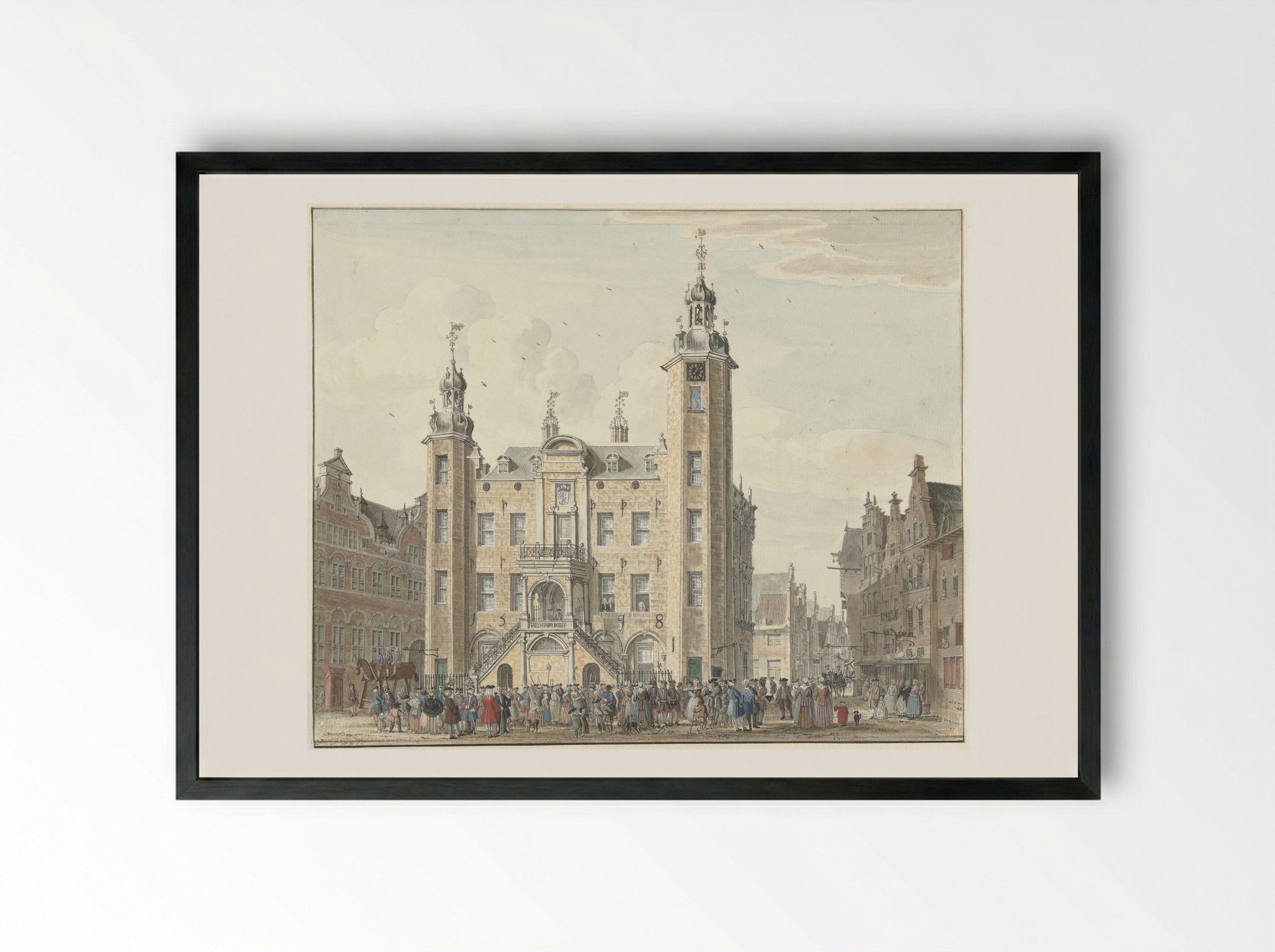 Het stadhuis van Venlo - Jan de Beijer - Framed Print Black