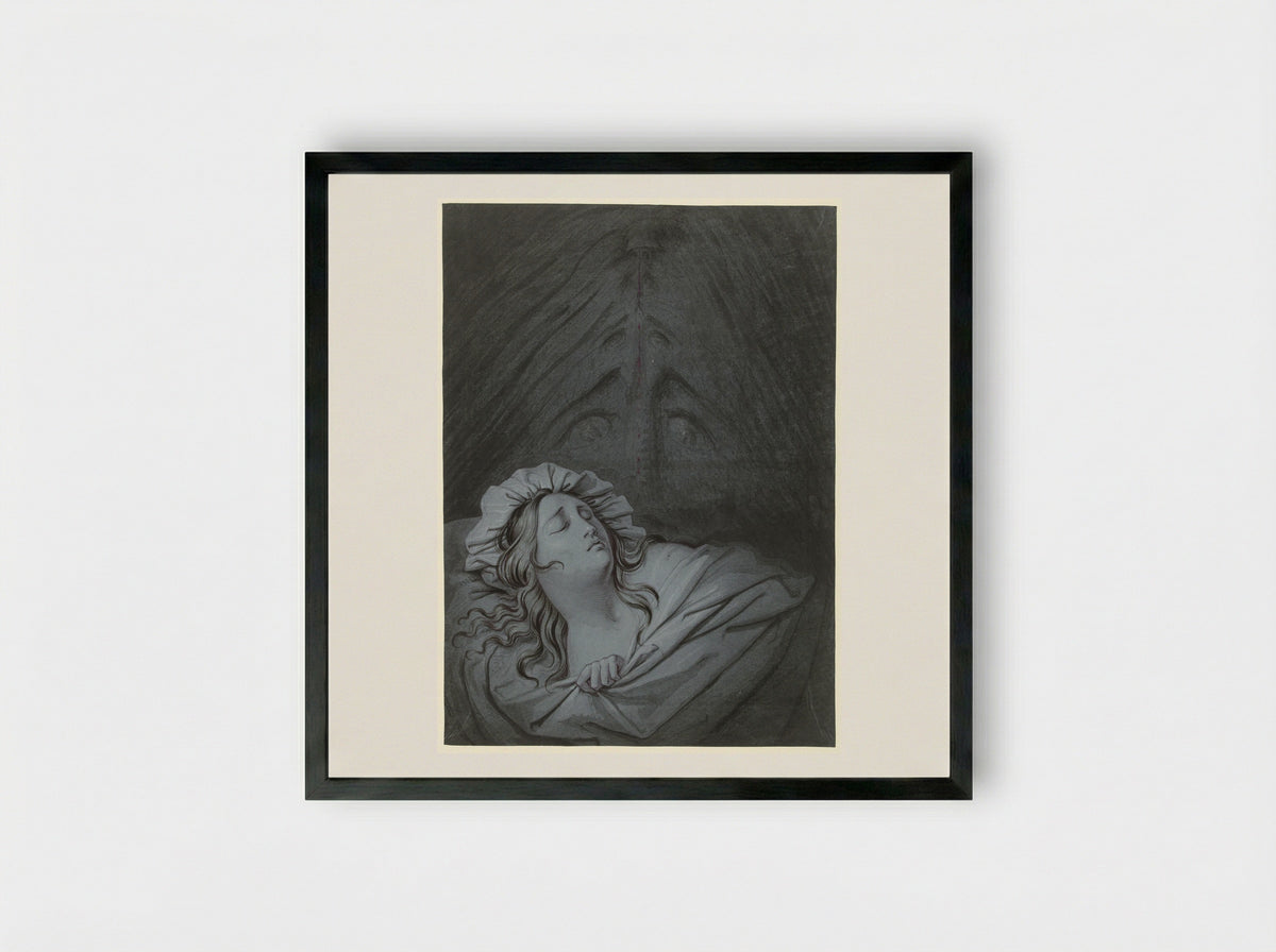 Het visioen van Beatrice Cenci - David Pièrre Giottino Humbert de Superville - Framed Print Black