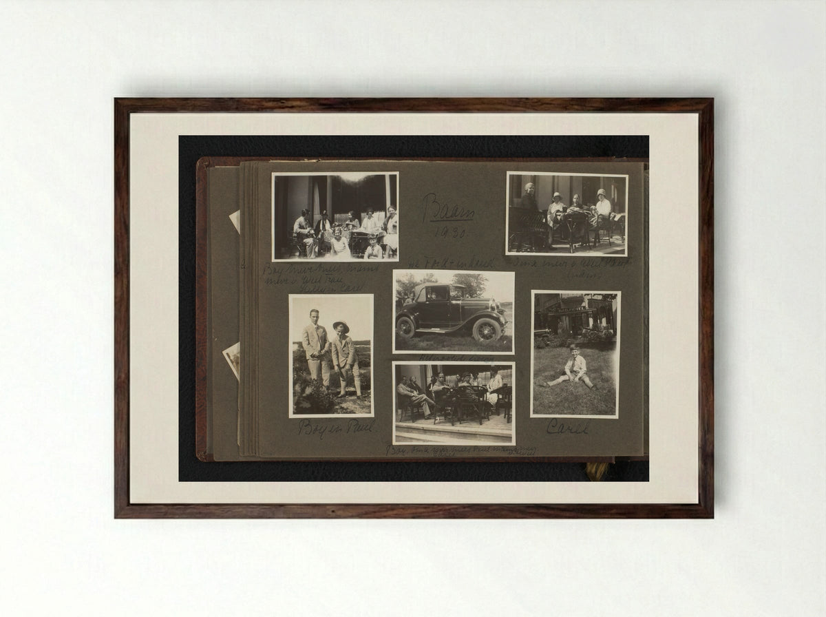 Hetty Boelen in Baarn - Eva Charlotte Pennink-Boelen - Framed Print Dark Wood