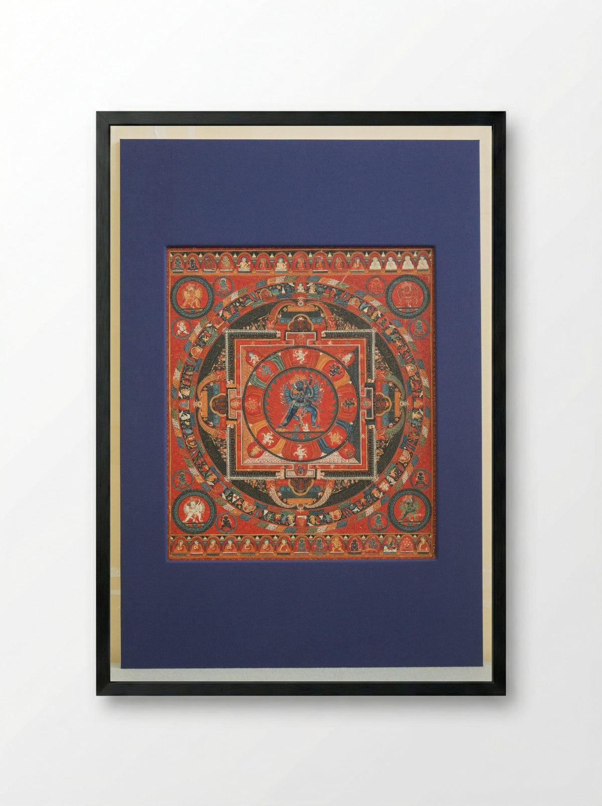 Hevajra Mandala - Sakya School - Framed Print Black