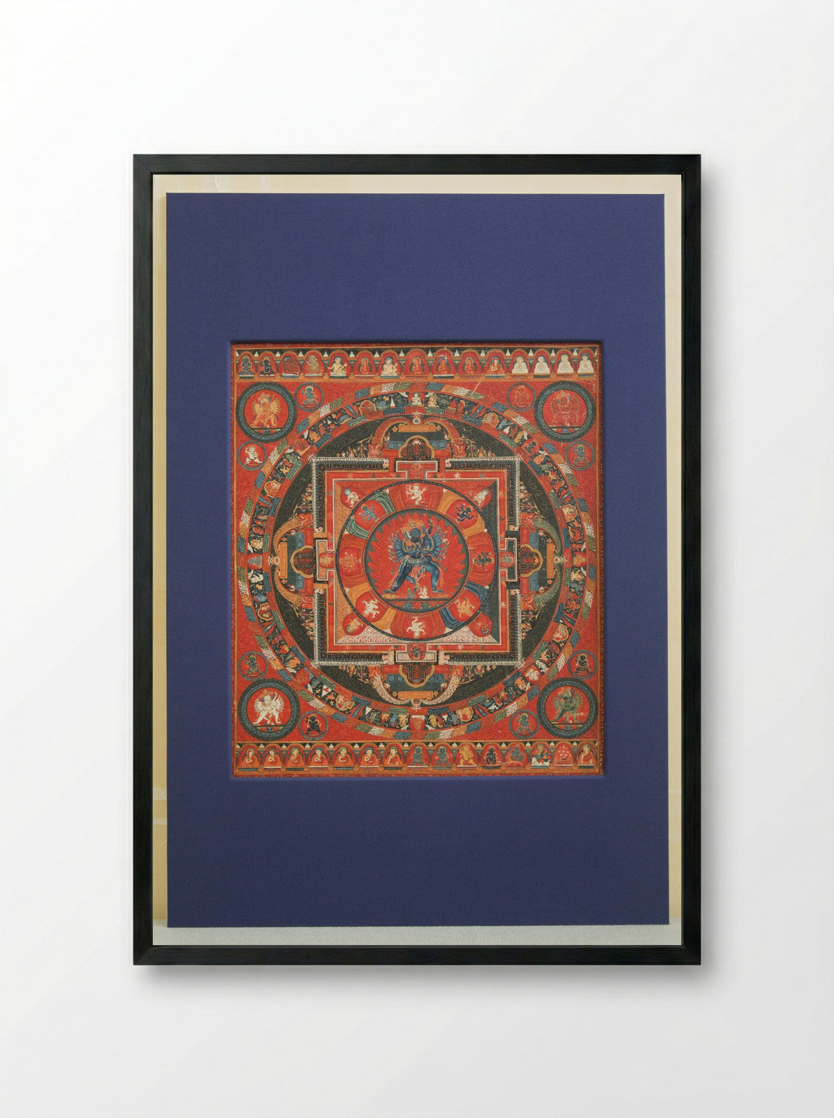 Hevajra Mandala - Sakya School - Framed Print Black