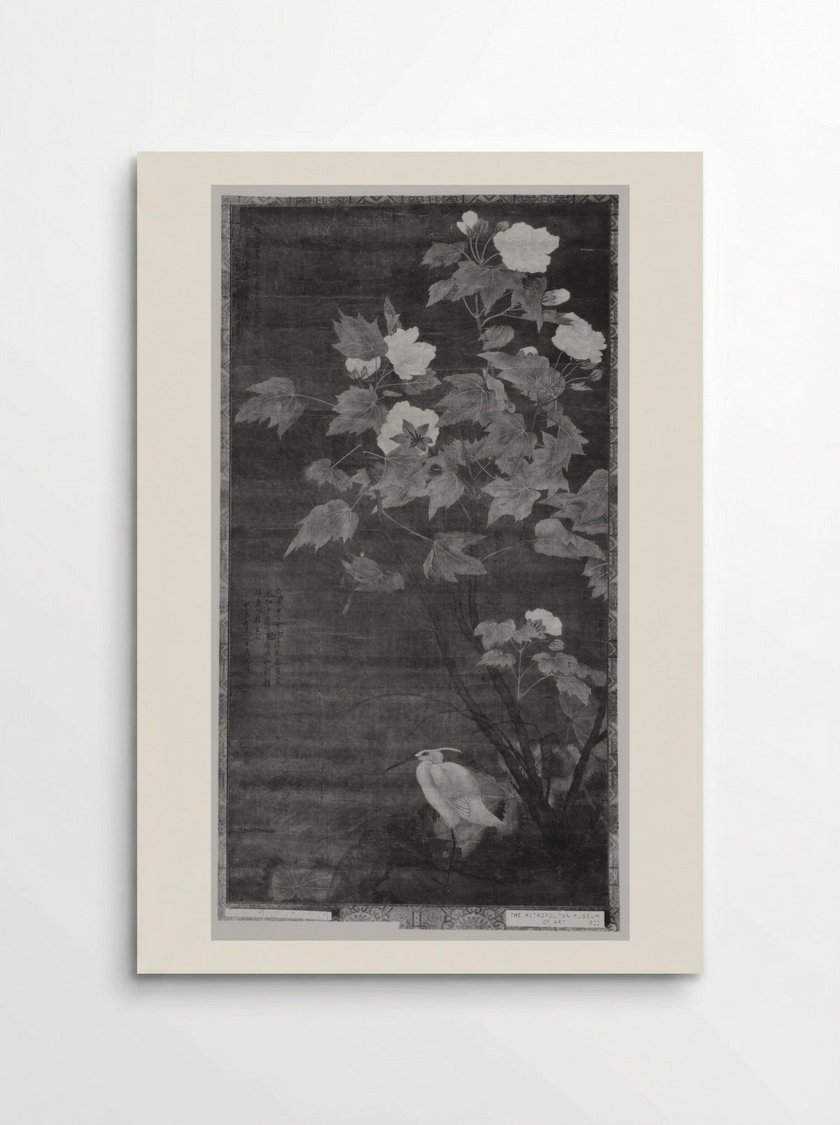 Hibiscus and Egret - Jiang Tingxi - Poster